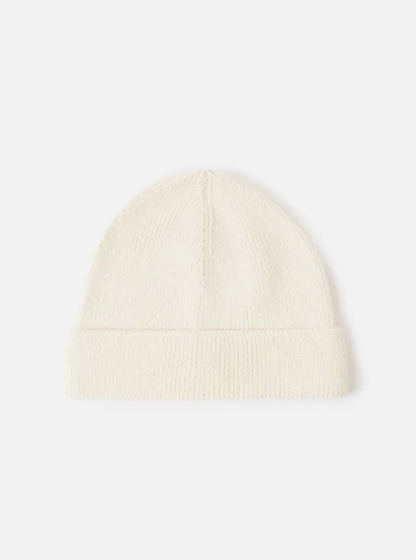 Ecru Merino Knit Watch Cap made by Universal Works