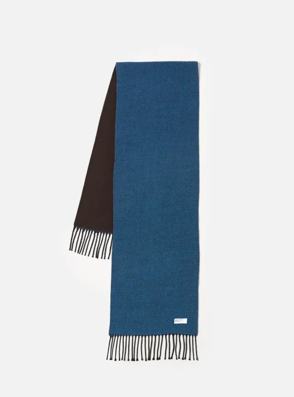 Light Blue/Brown Double Sided Scarf made by Universal Works