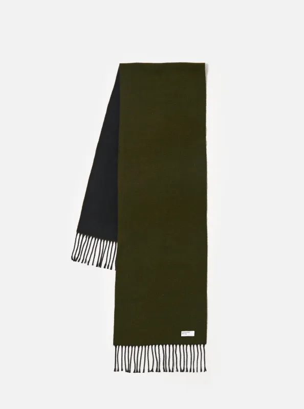 Green/Black Double Sided Scarf made by Universal Works