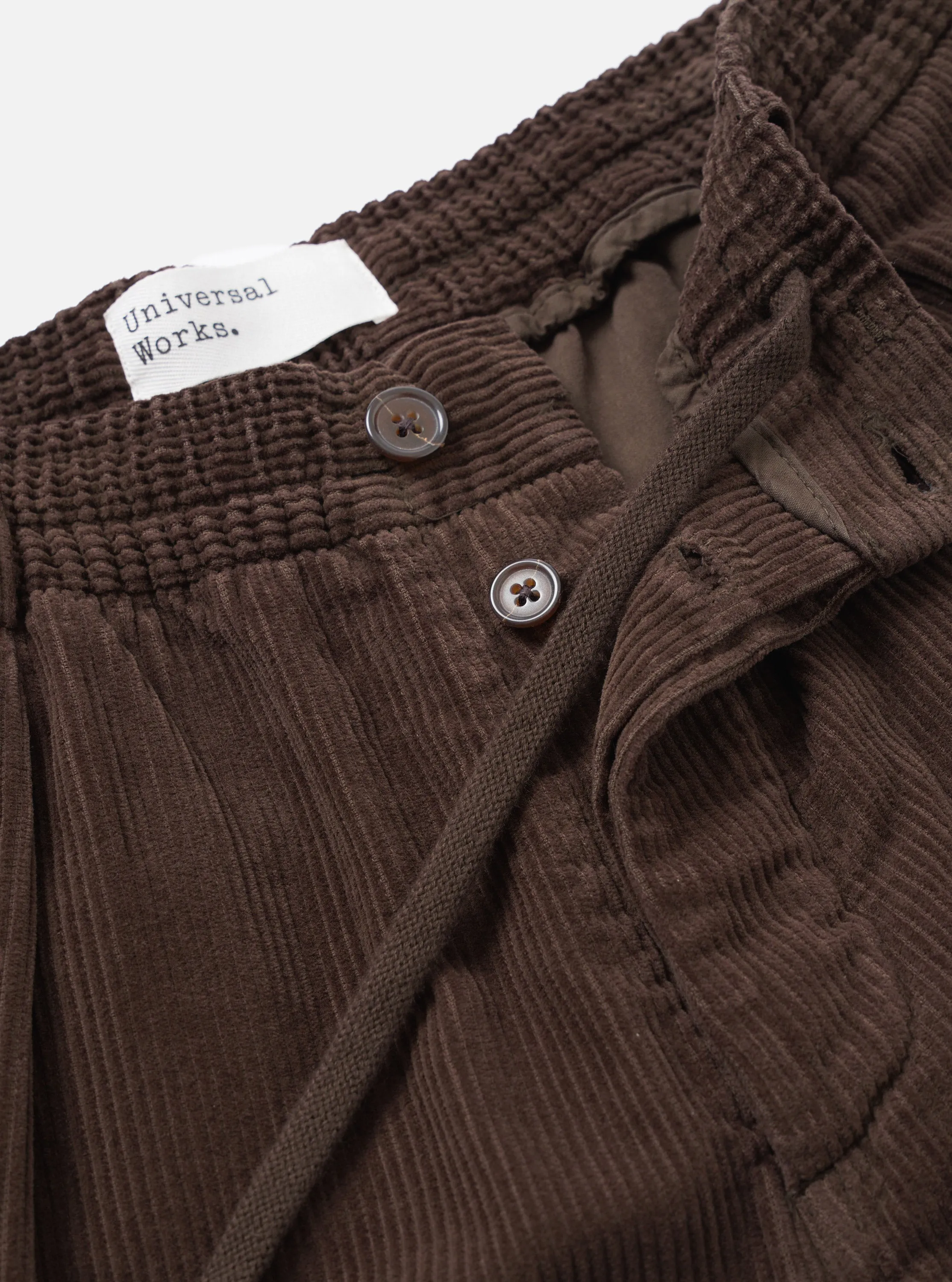 Cacao Cord Pleated Track Pant sold by Universal Works product image thumbnail 4