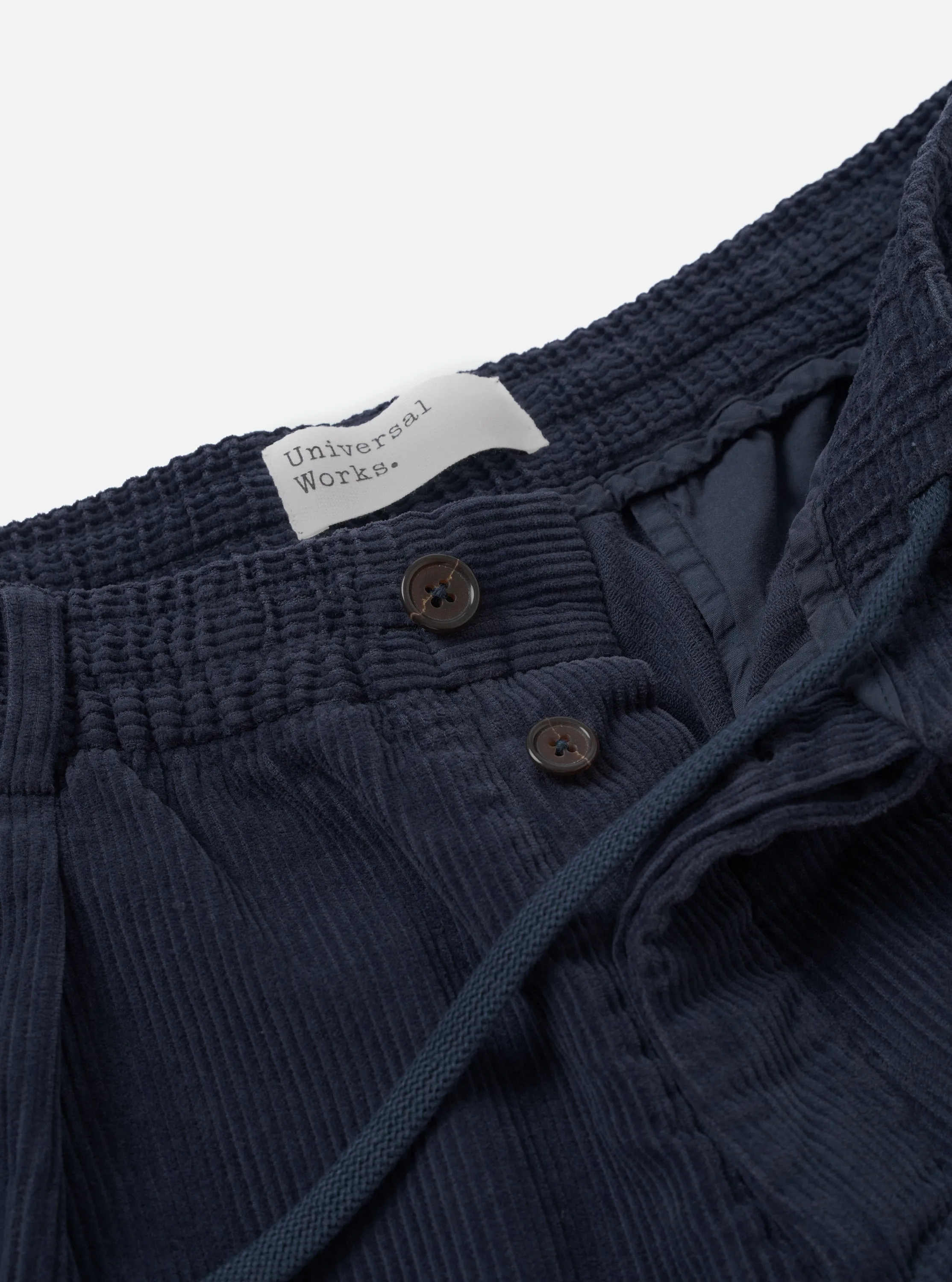 Dark Navy Cord Pleated Track Pant sold by Universal Works product image thumbnail 4