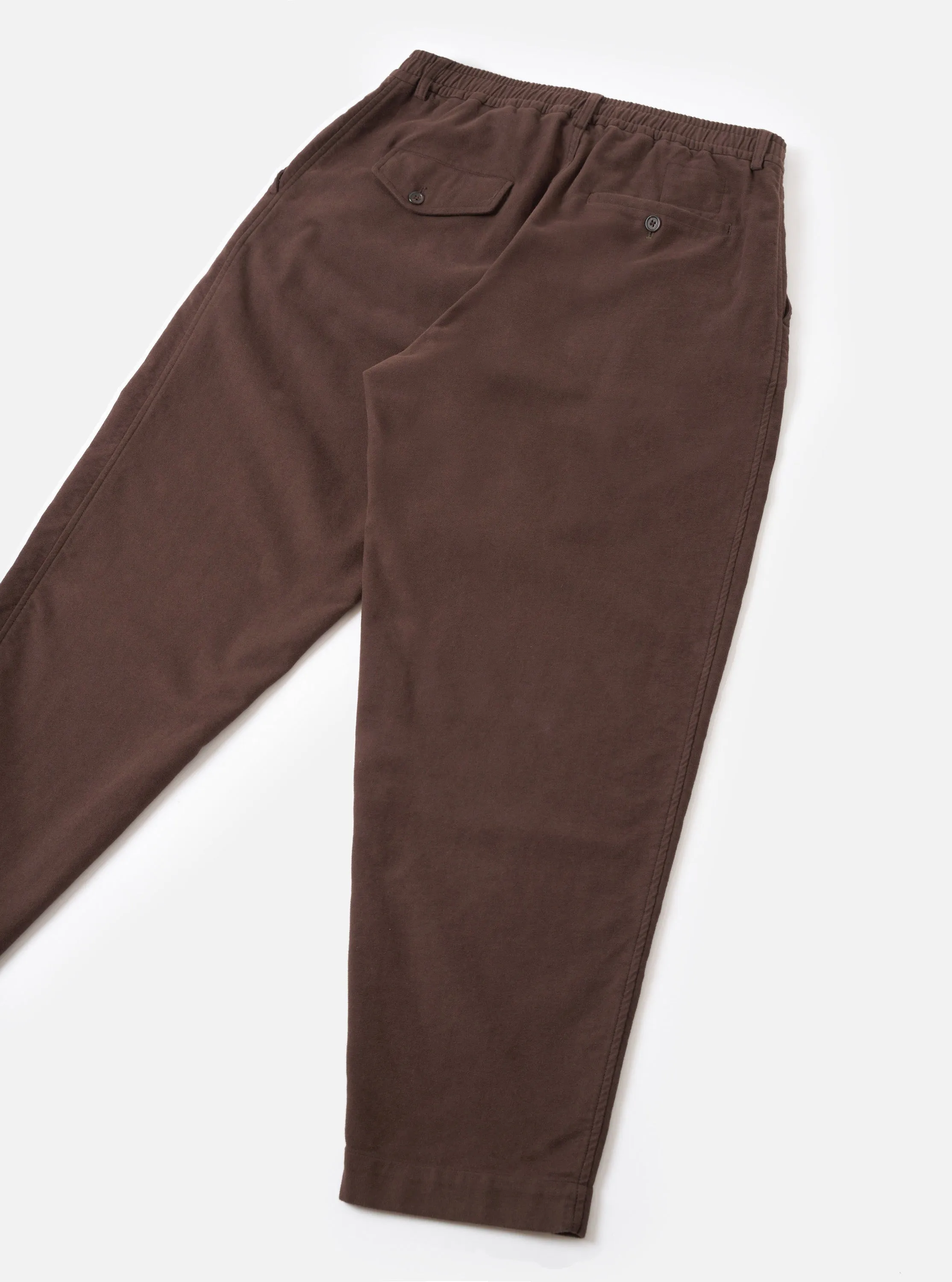 Brown Comfort Moleskin Pleated Track Pant sold by Universal Works product image thumbnail 3