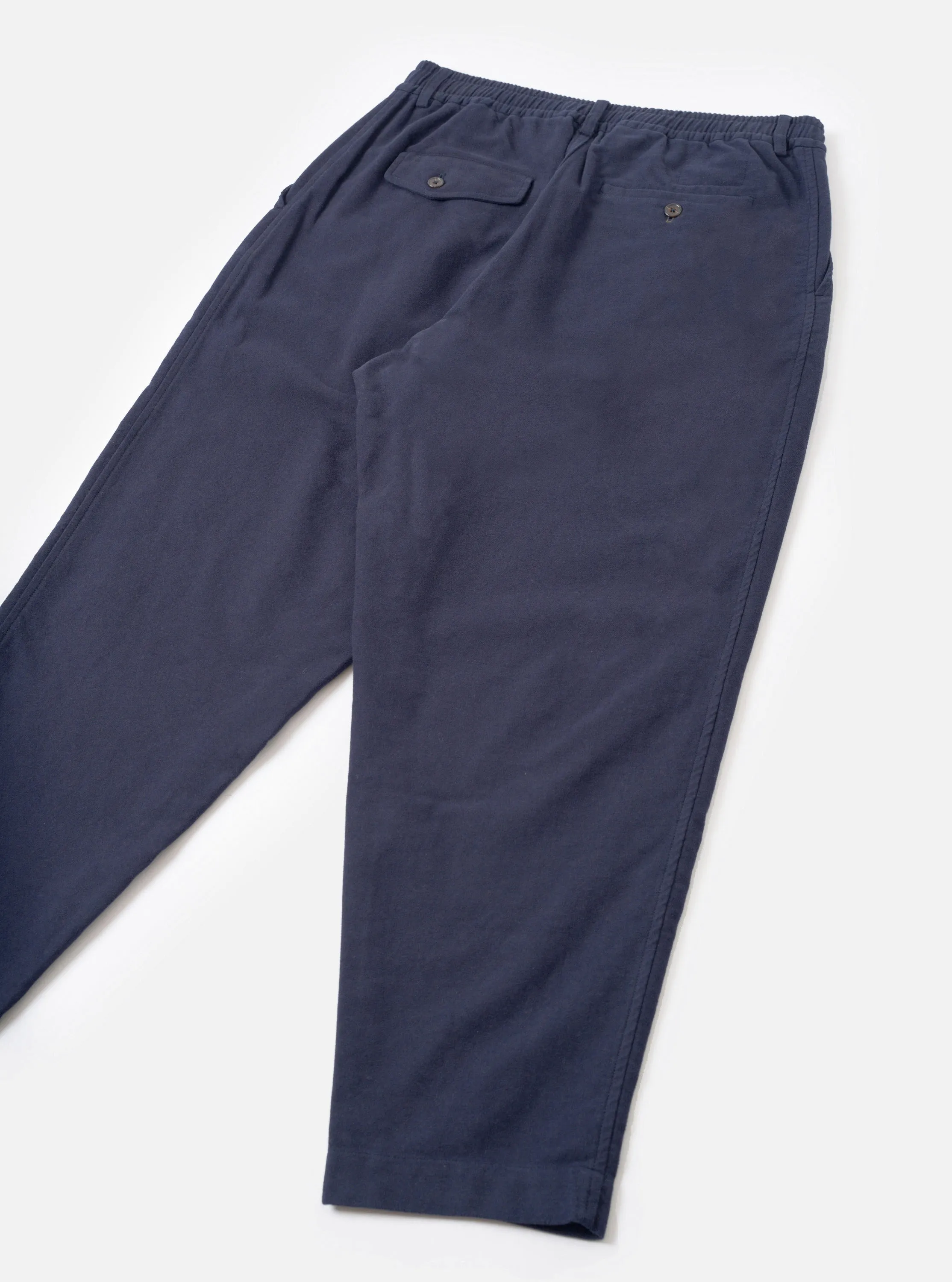 Navy Comfort Moleskin Pleated Track Pant sold by Universal Works product image thumbnail 3
