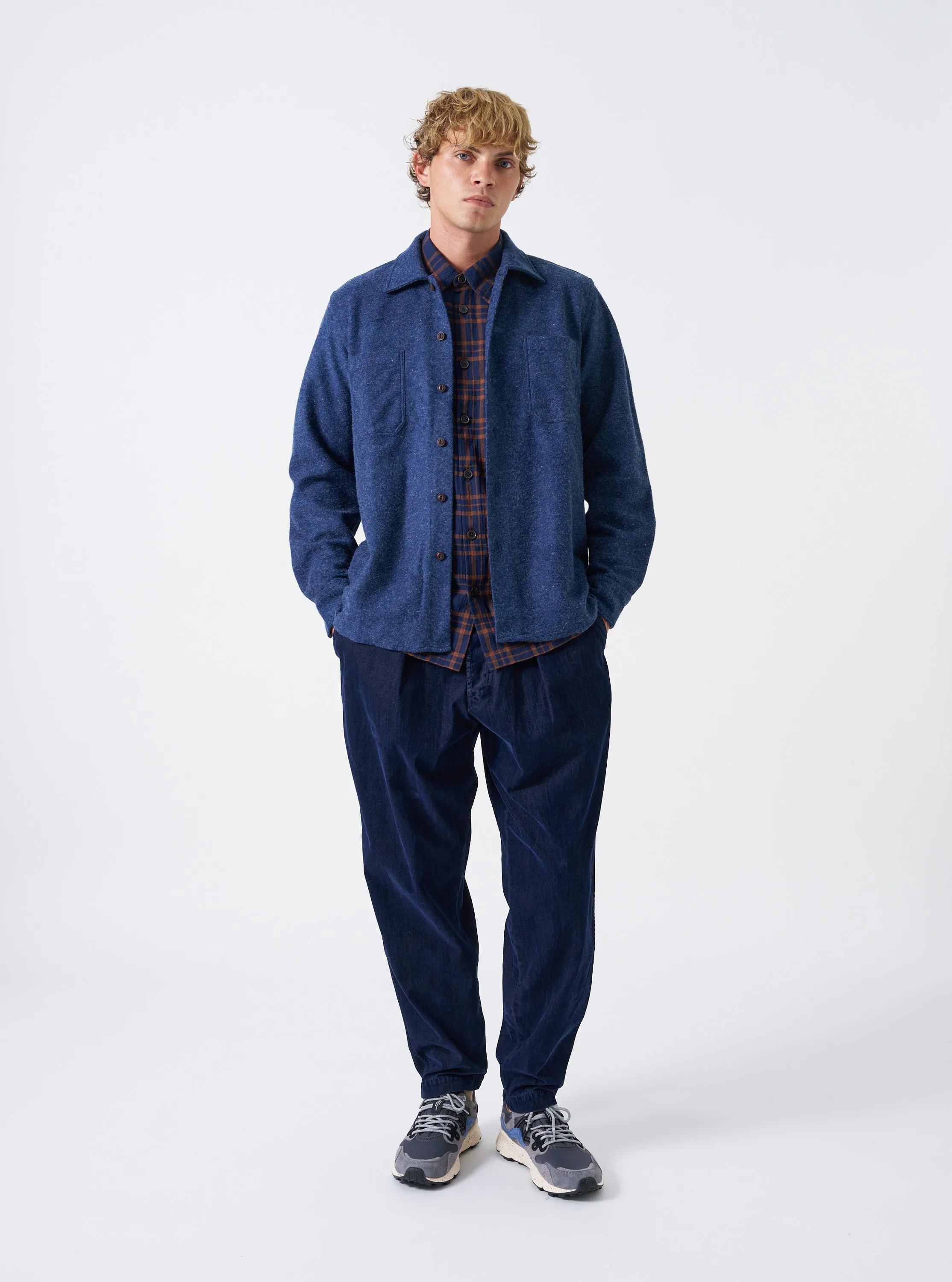 Navy Dam Marl Work Shirt sold by Universal Works product image thumbnail 2