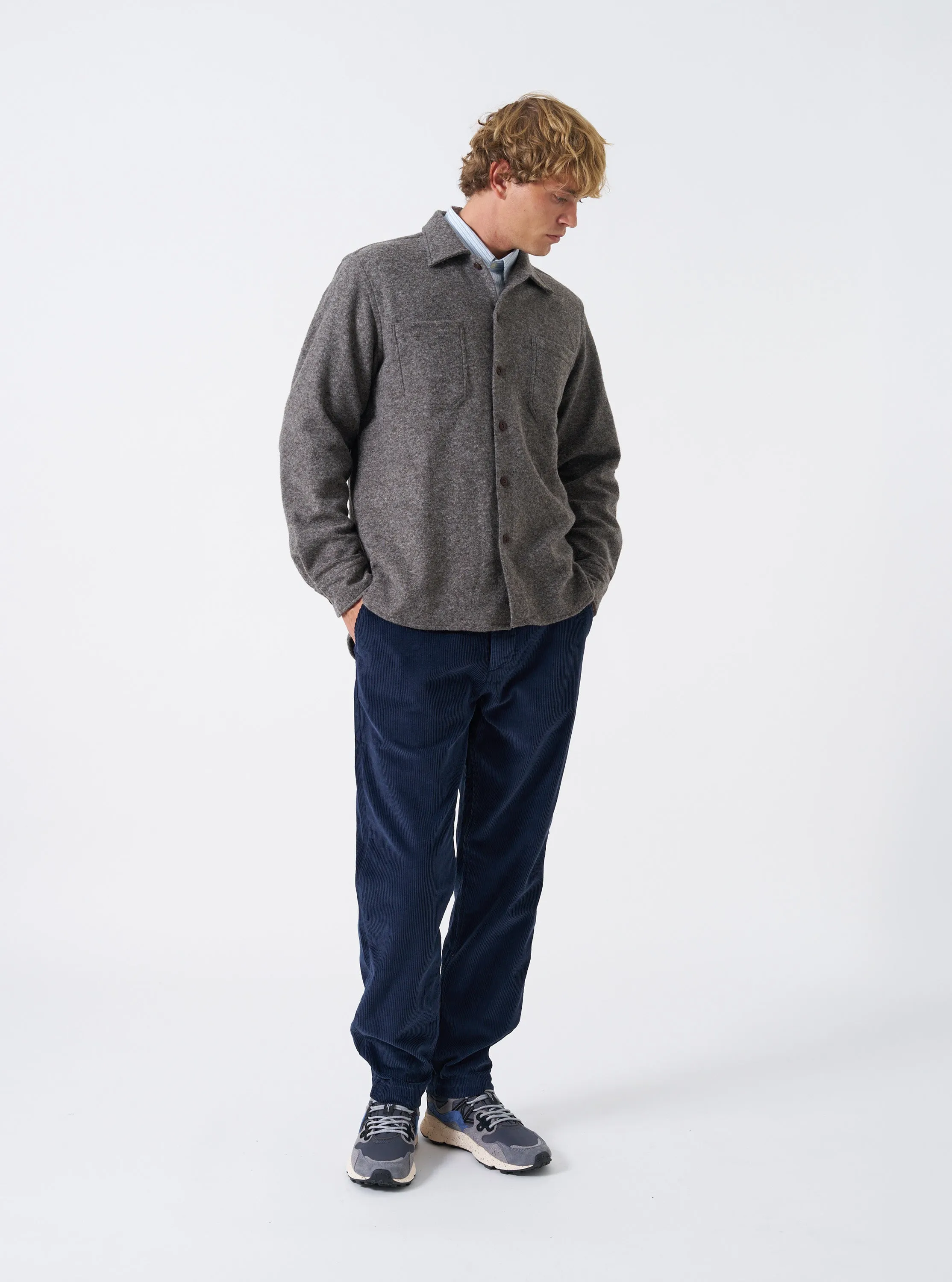 Mid Brown Dam Marl Work Shirt sold by Universal Works product image thumbnail 2