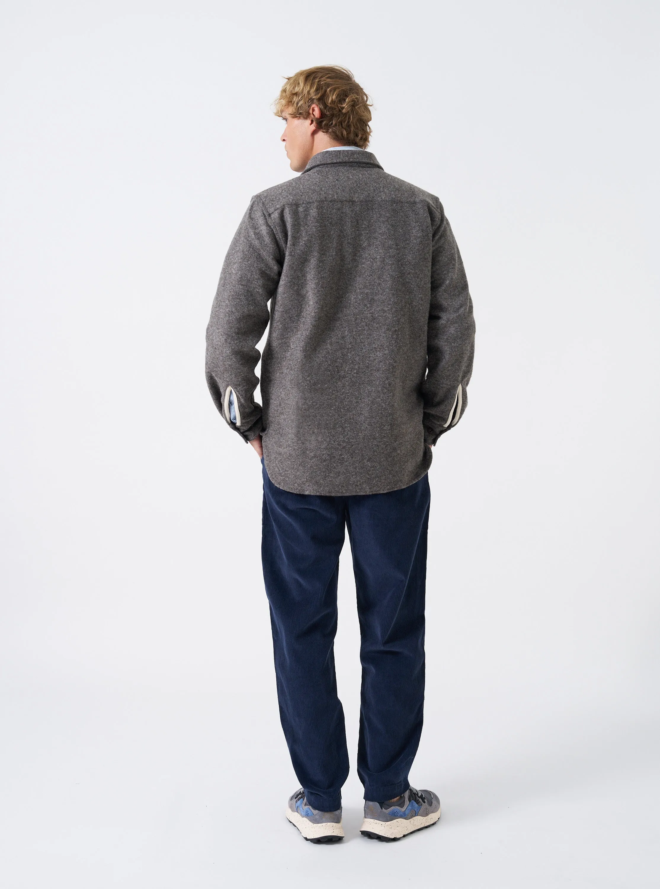 Mid Brown Dam Marl Work Shirt sold by Universal Works product image thumbnail 3