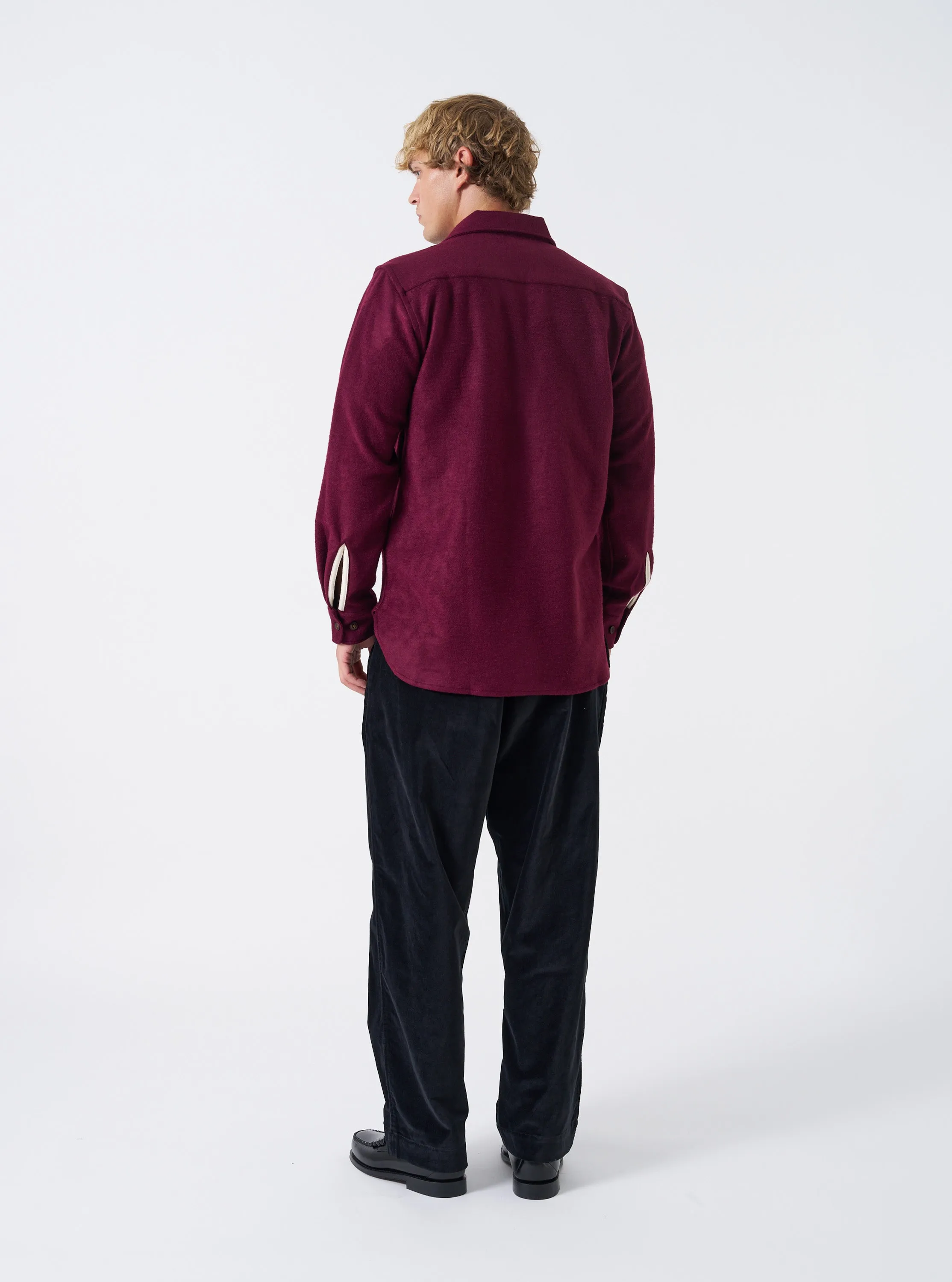 Dark Red Dam Marl Work Shirt sold by Universal Works product image thumbnail 3