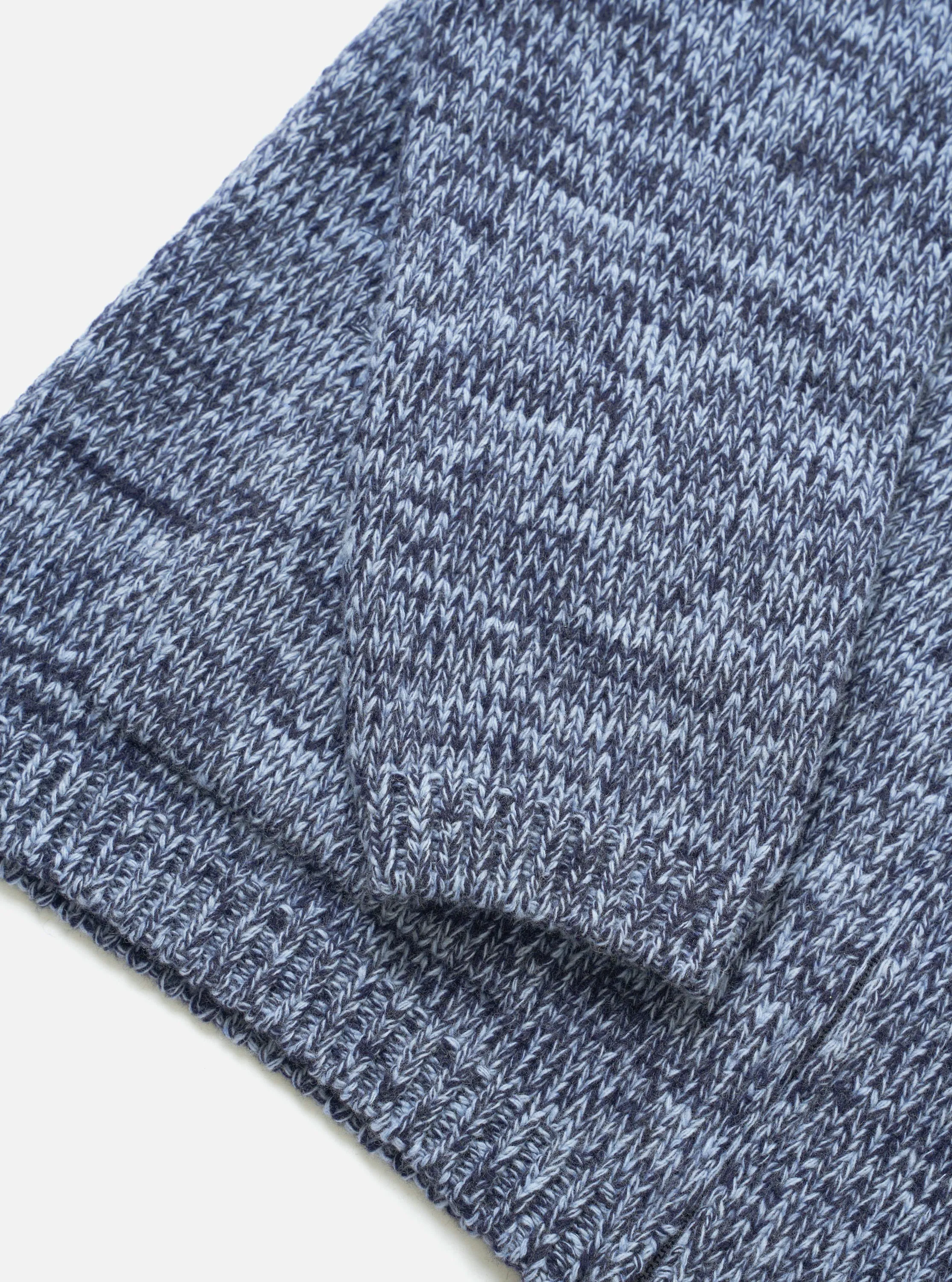 Sky/Navy Lambswool Zip Cardigan sold by Universal Works product image thumbnail 4