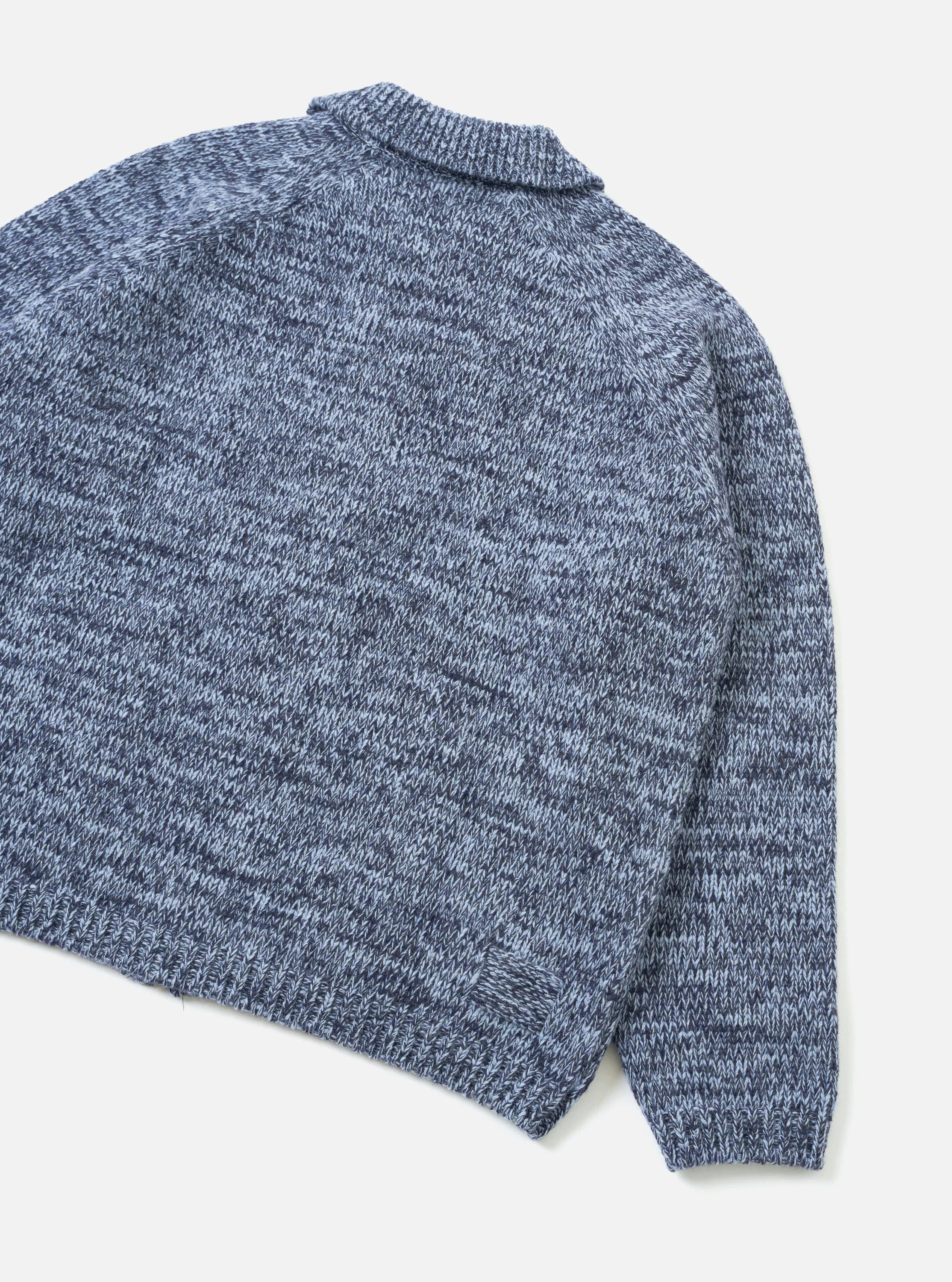 Sky/Navy Lambswool Zip Cardigan sold by Universal Works product image thumbnail 3