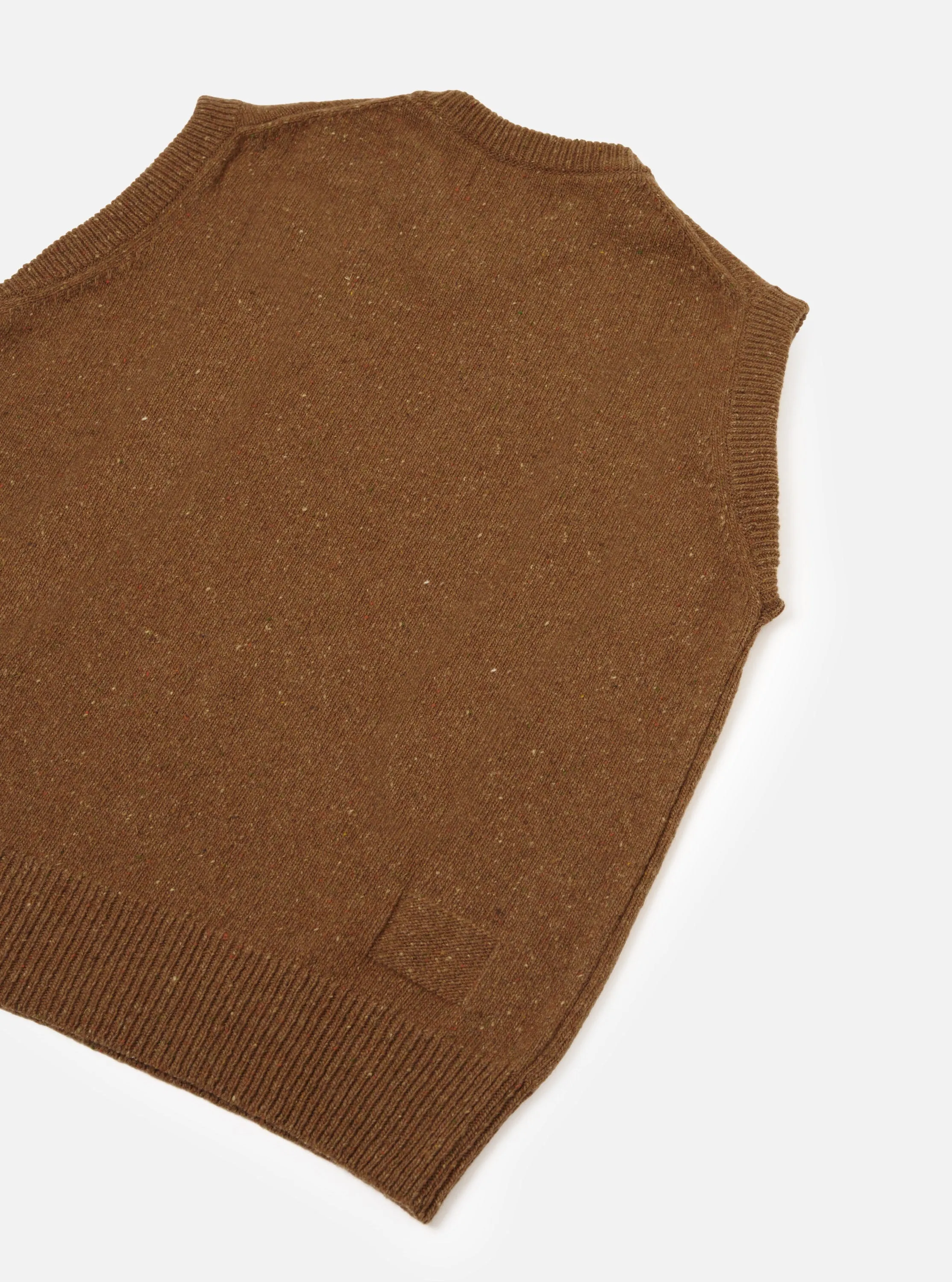 Brown Wool Fleck Sweater Vest sold by Universal Works product image thumbnail 3