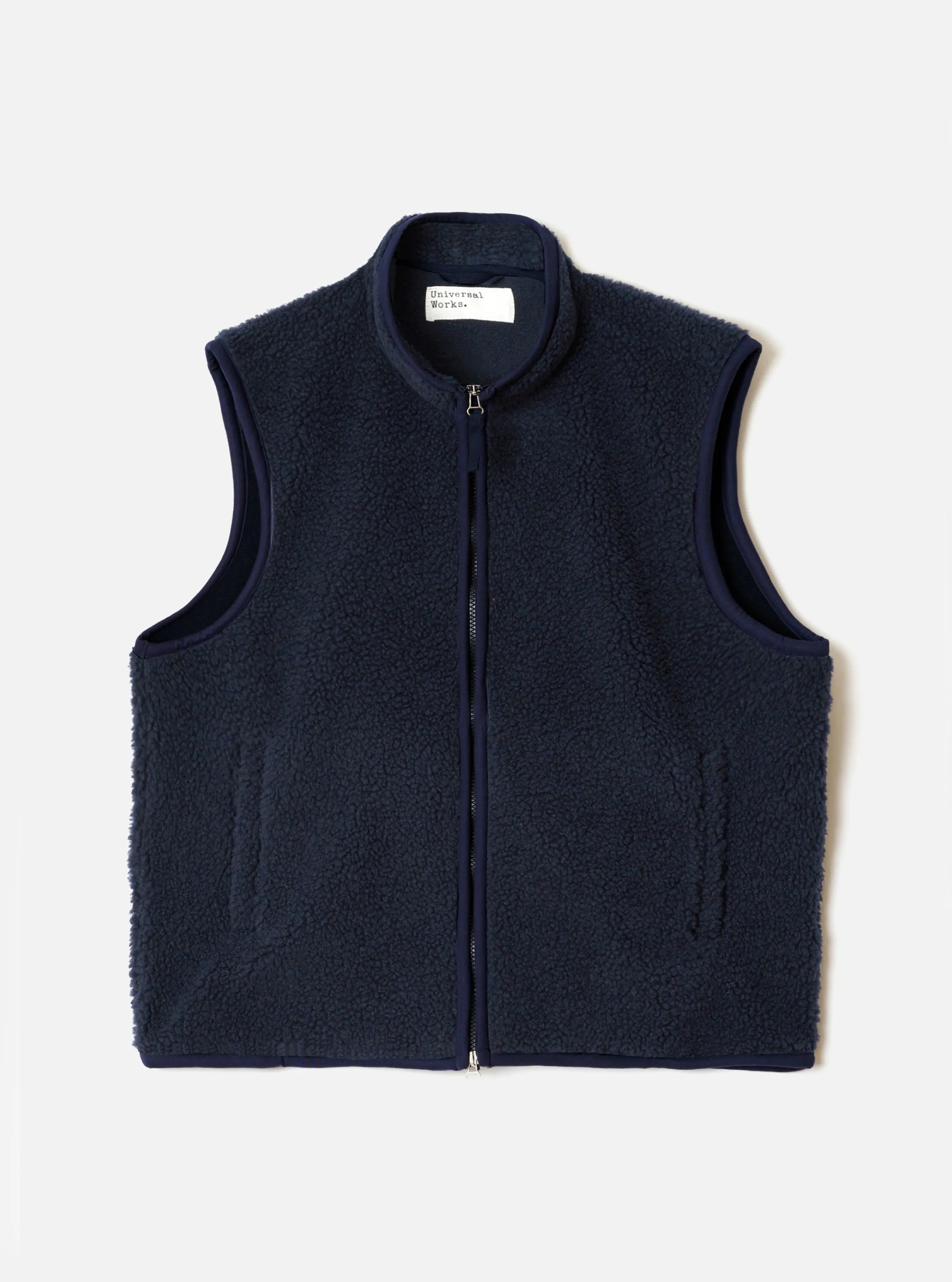 Navy Artic Fleece Hep Mountain Gilet sold by Universal Works