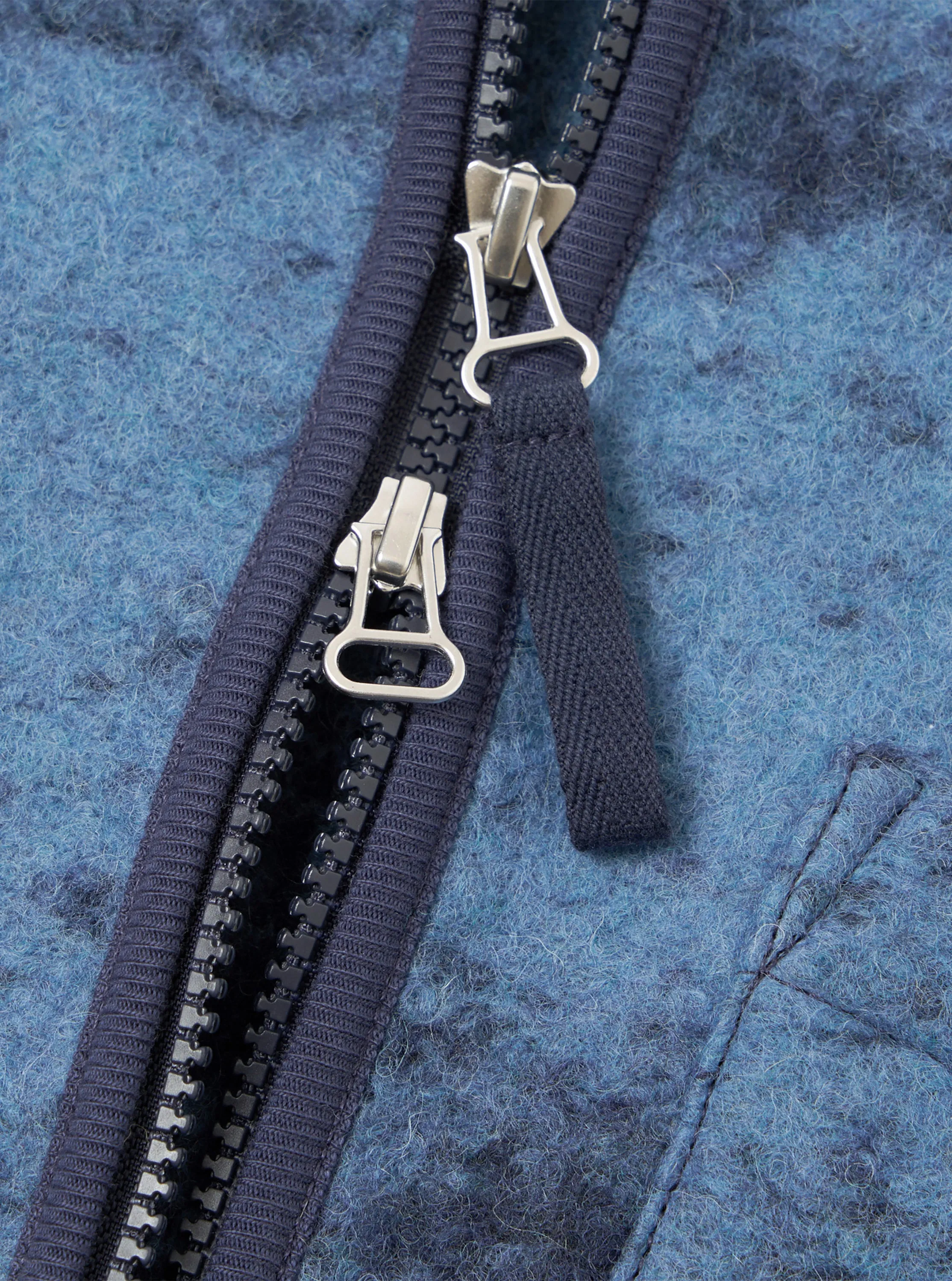 Blue Cloud Camo Knit Zip Gilet sold by Universal Works product image thumbnail 4