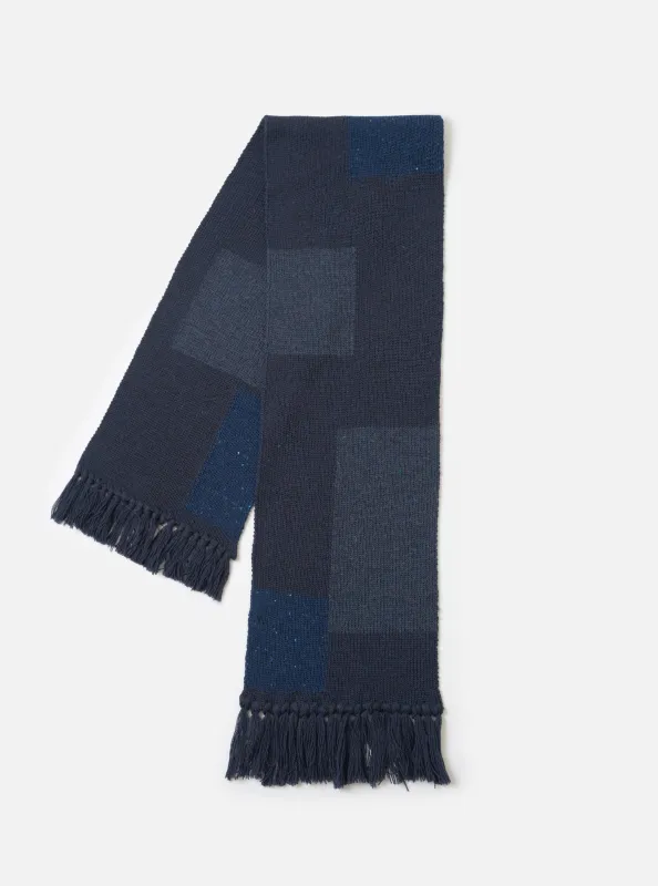 Navy British Wool Scarf made by Universal Works