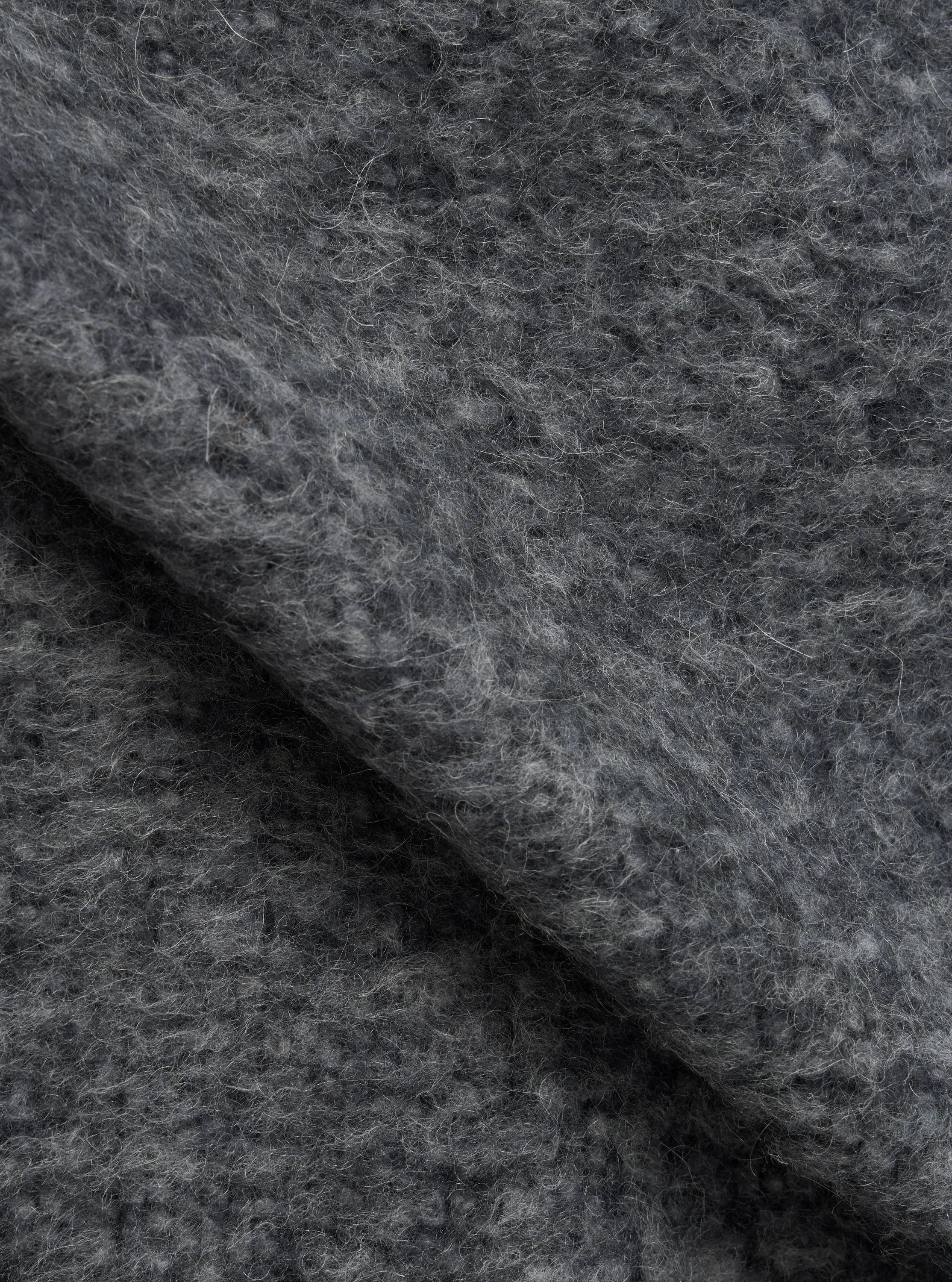 Navy/Pale Grey Losso Mohair Mix Cardigan sold by Universal Works product image thumbnail 2