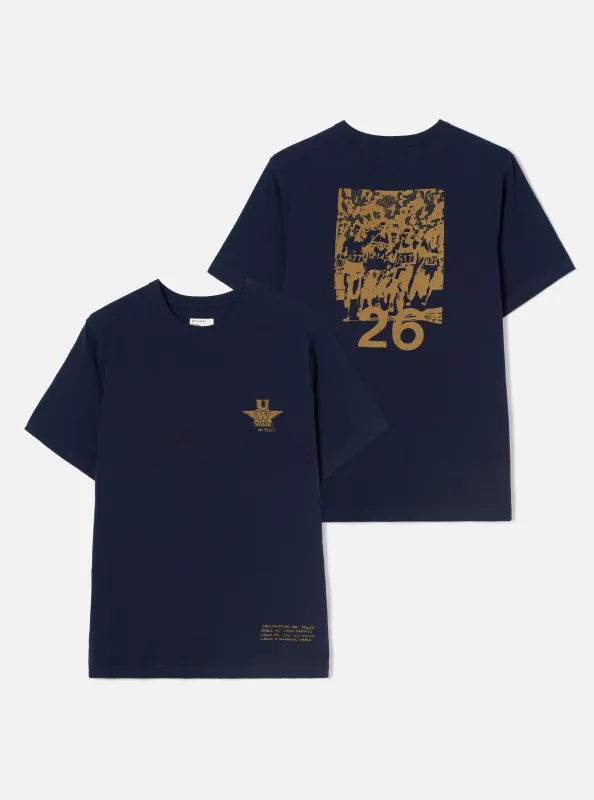 Walsh x Universal Works Navy Single Jersey T Shirt made by Universal Works