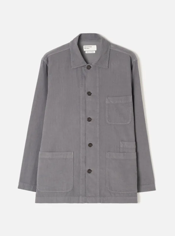 Grey Fine Cord Bakers Overshirt made by Universal Works