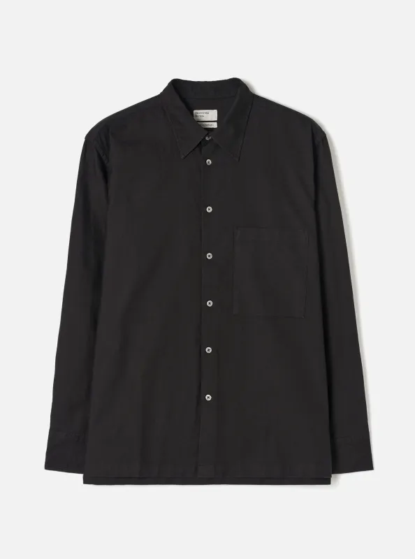 Black R.Oxford Lucky Shirt made by Universal Works
