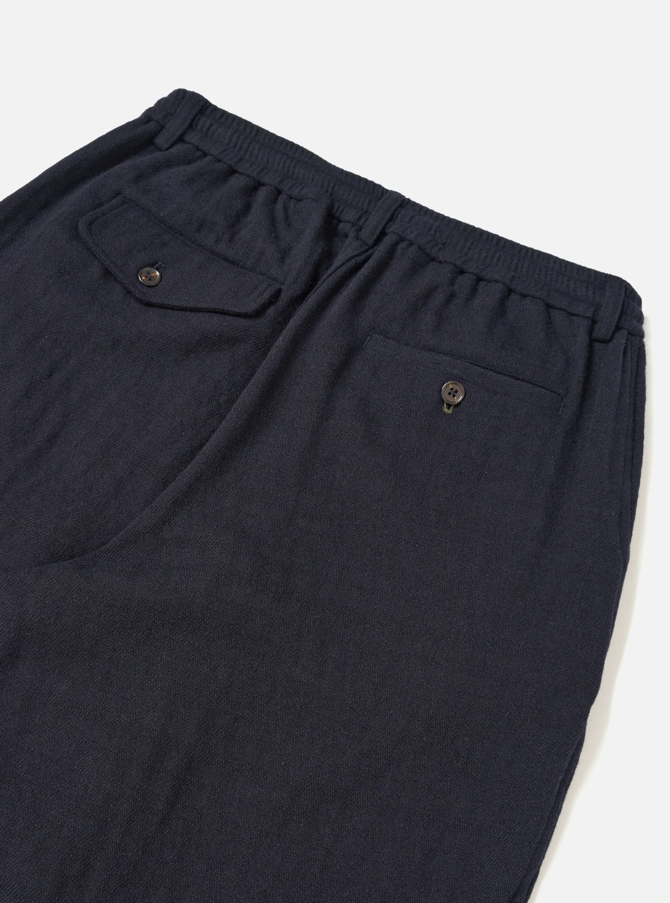 Dark Navy Robin Wool Mix Pleated Track Pant sold by Universal Works product image thumbnail 5
