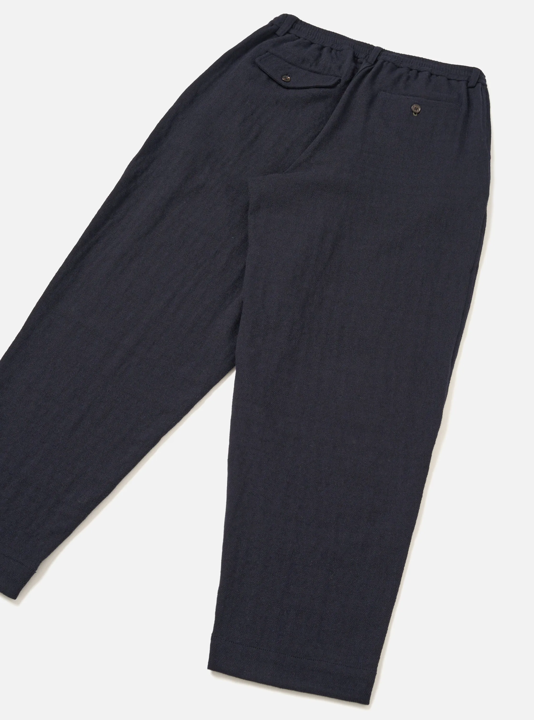 Dark Navy Robin Wool Mix Pleated Track Pant sold by Universal Works product image thumbnail 3