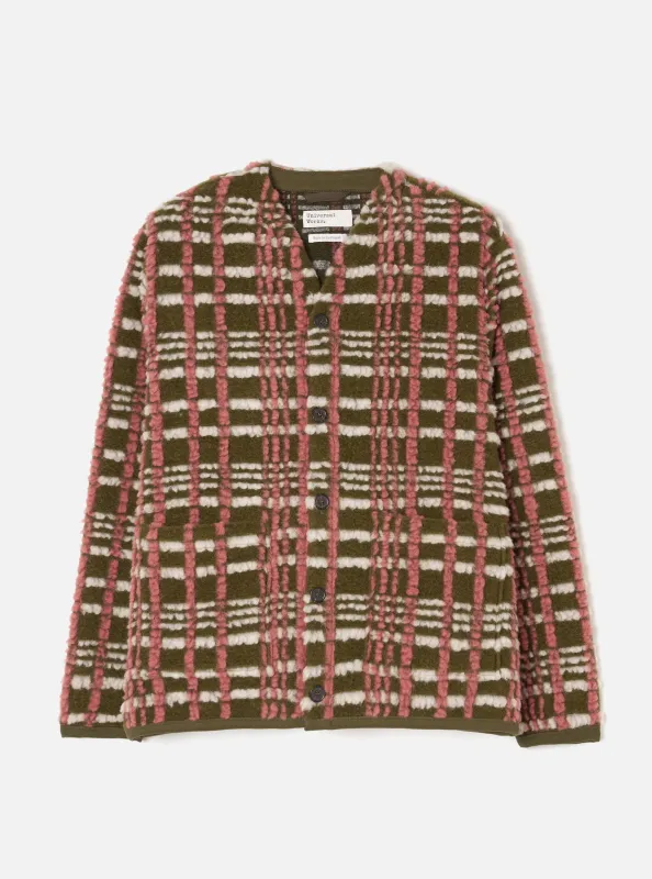 Olive Duomo Fleece Cardigan made by Universal Works