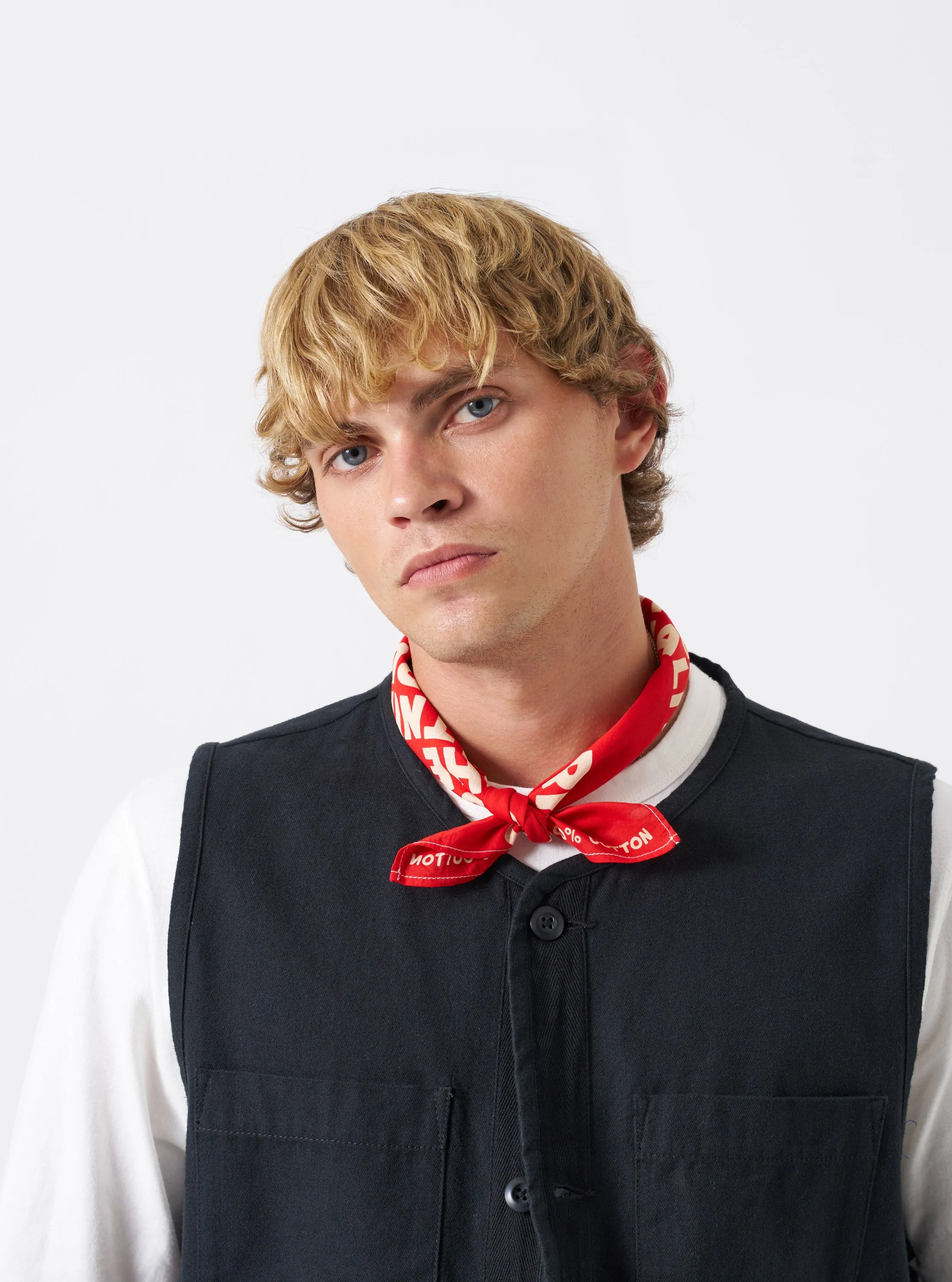 Red Jazz/Beatniks Print Neckerchief sold by Universal Works product image thumbnail 2