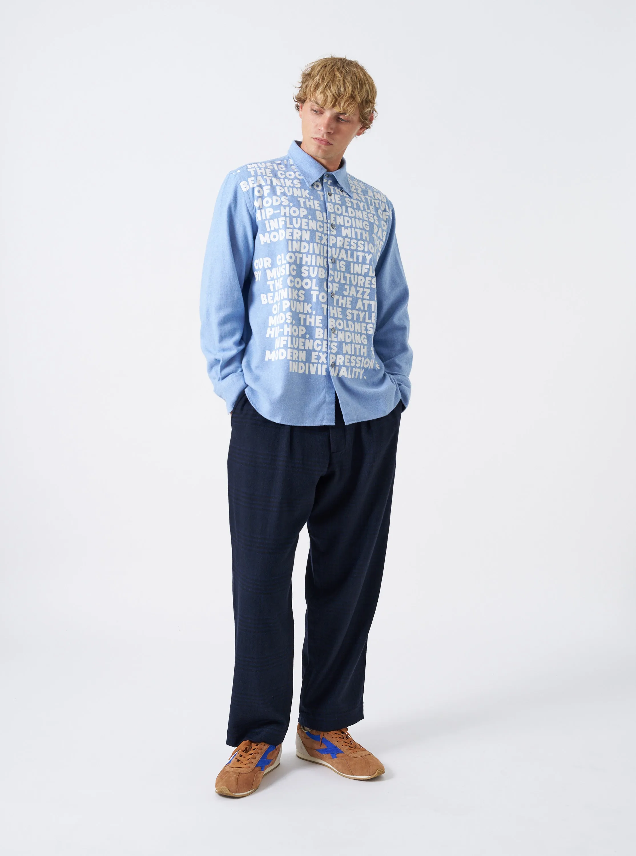 Sky Blue Monty Cotton Tencel Standard Shirt sold by Universal Works product image thumbnail 2