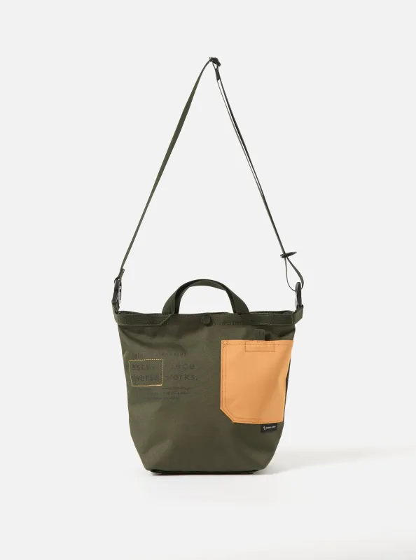 master-piece x Universal Works Olive Recycled Tech Canvas Small Tote Bag made by Universal Works