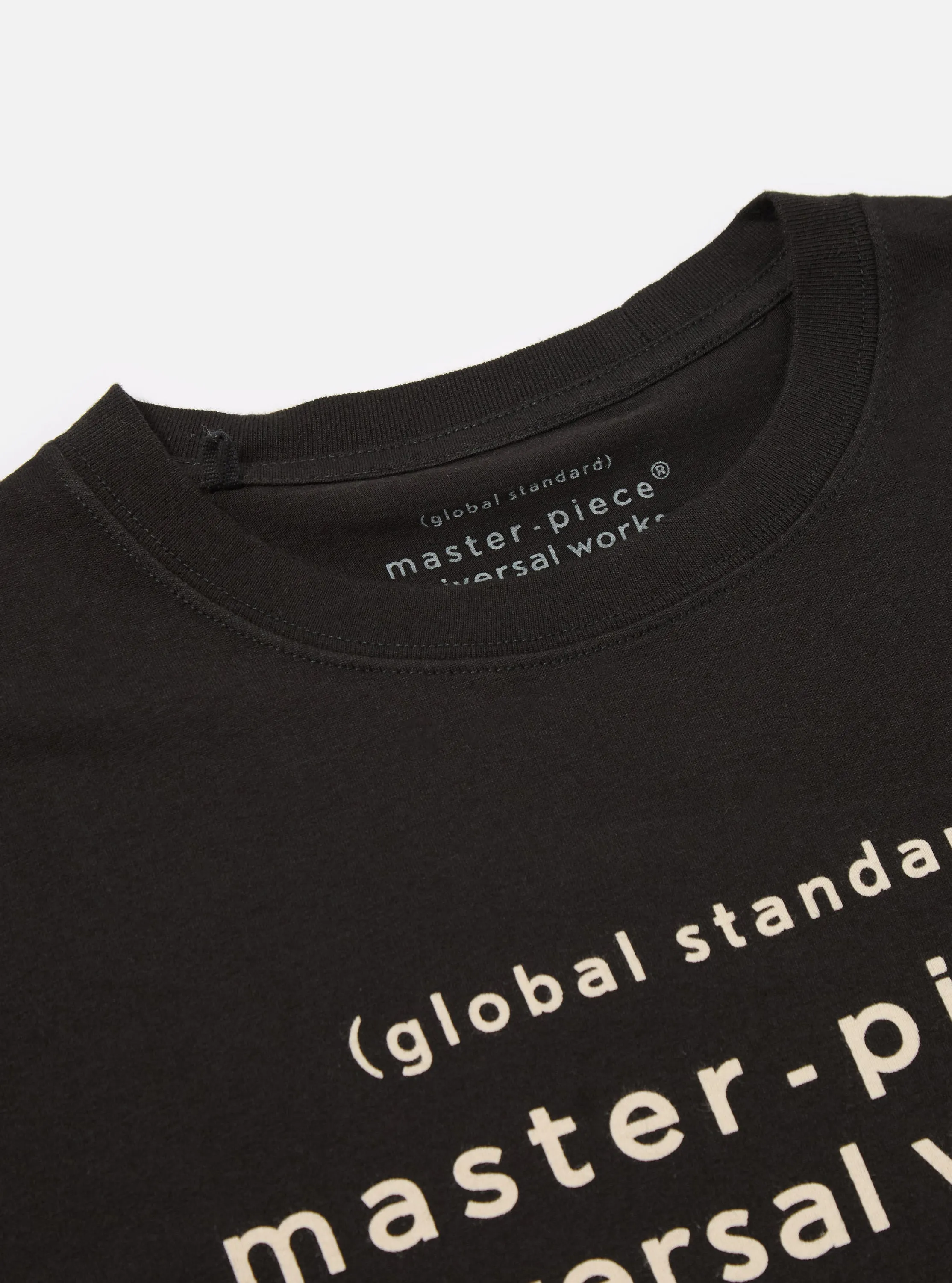 master-piece x Universal Works Black Single Jersey Print Tee sold by Universal Works product image thumbnail 4