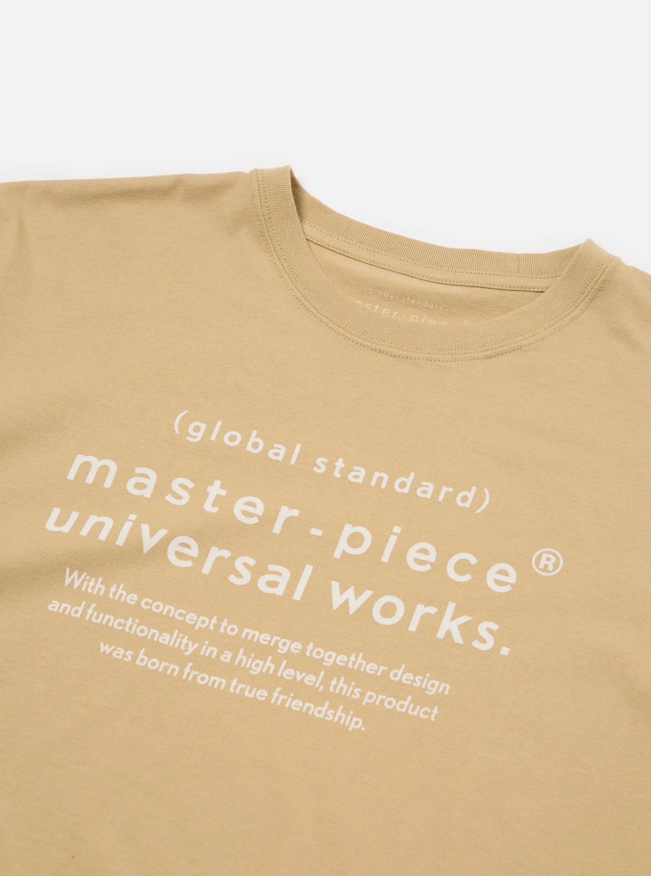 master-piece x Universal Works Dark Sand Single Jersey Print Tee sold by Universal Works product image thumbnail 2
