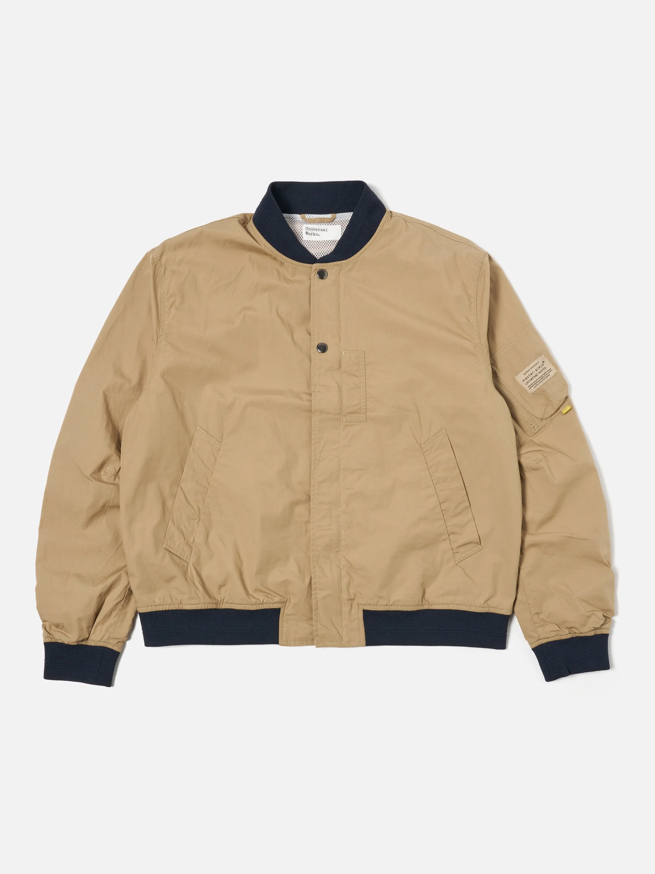 master-piece x Universal Works Sand Broadcloth NS Bomber Jacket sold by Universal Works product image thumbnail 3