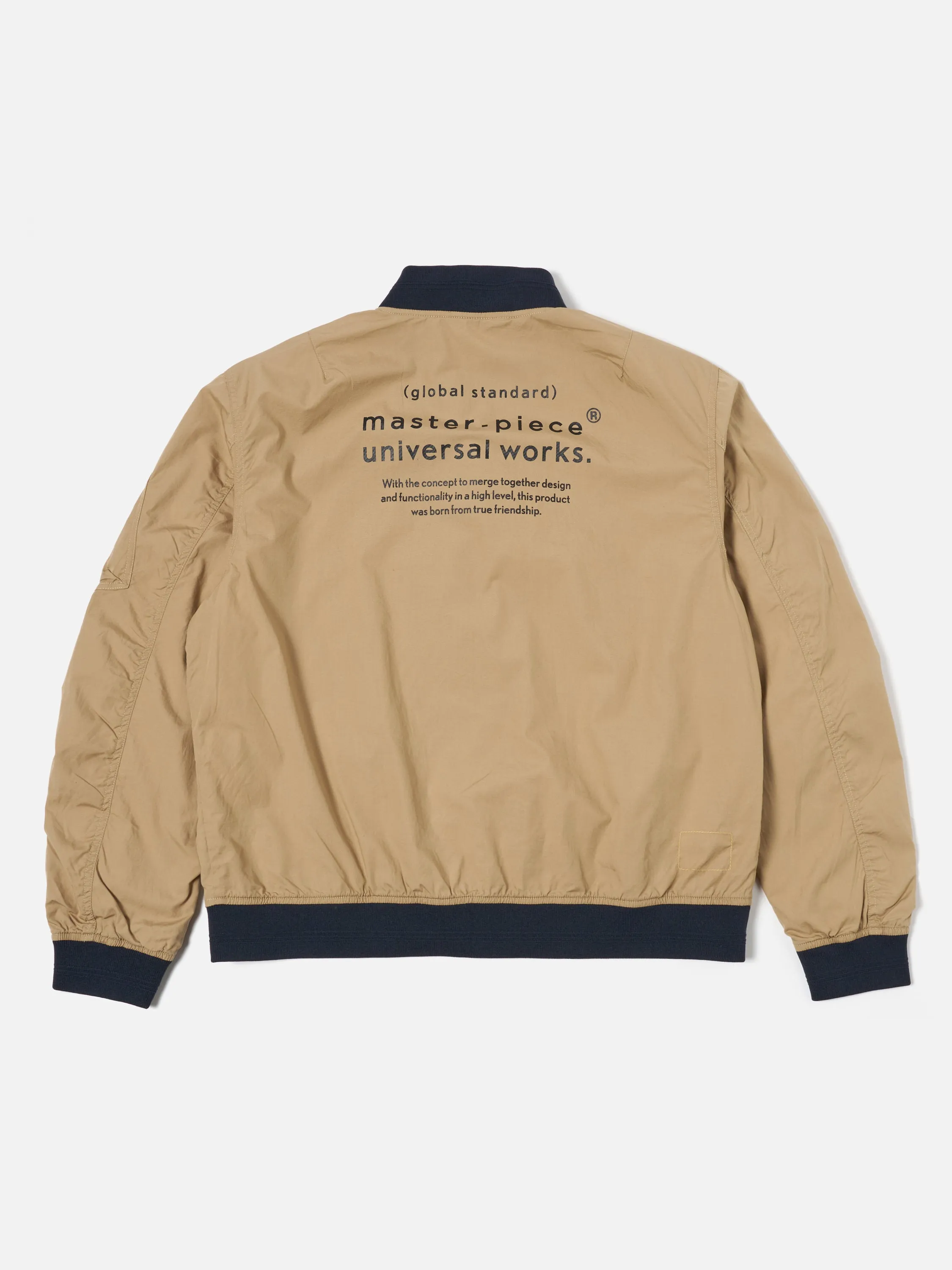 master-piece x Universal Works Sand Broadcloth NS Bomber Jacket sold by Universal Works product image thumbnail 4