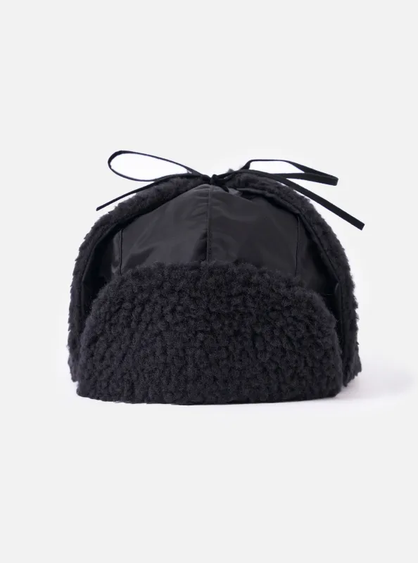 cableami® Black Military Nylon Twill Boa Aviator made by Universal Works