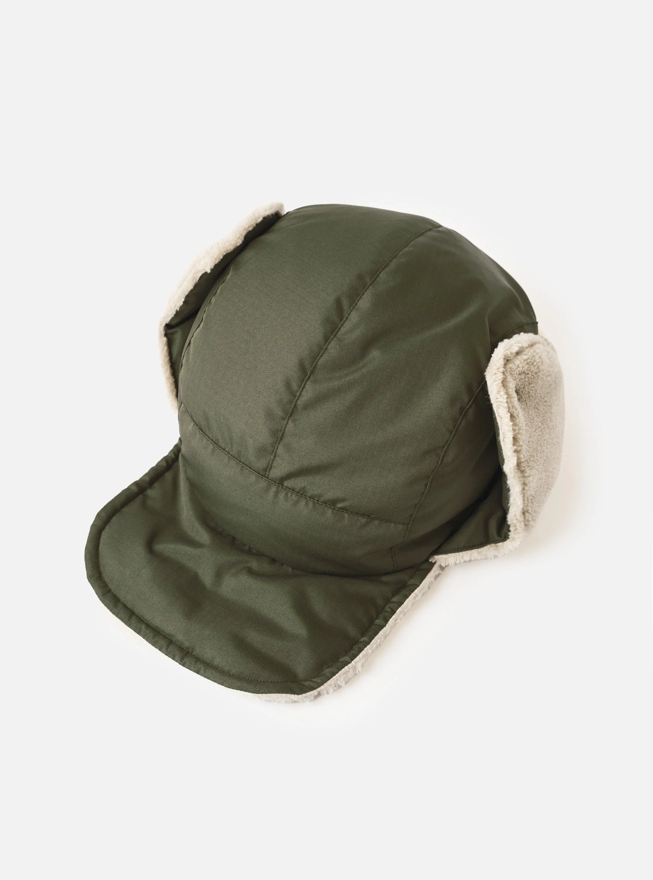 TAION x Universal Works Dark Olive/Beige Military Hard Shell Down Reversible Hat sold by Universal Works product image thumbnail 2