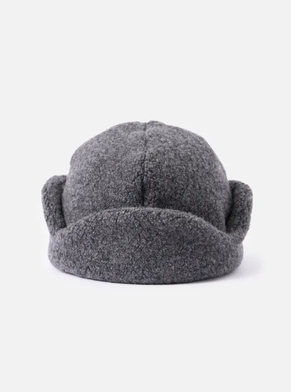 cableami® Grey Recycled Wool Flight Watch Cap made by Universal Works