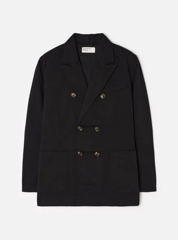 Black Twill Manor Jacket made by Universal Works