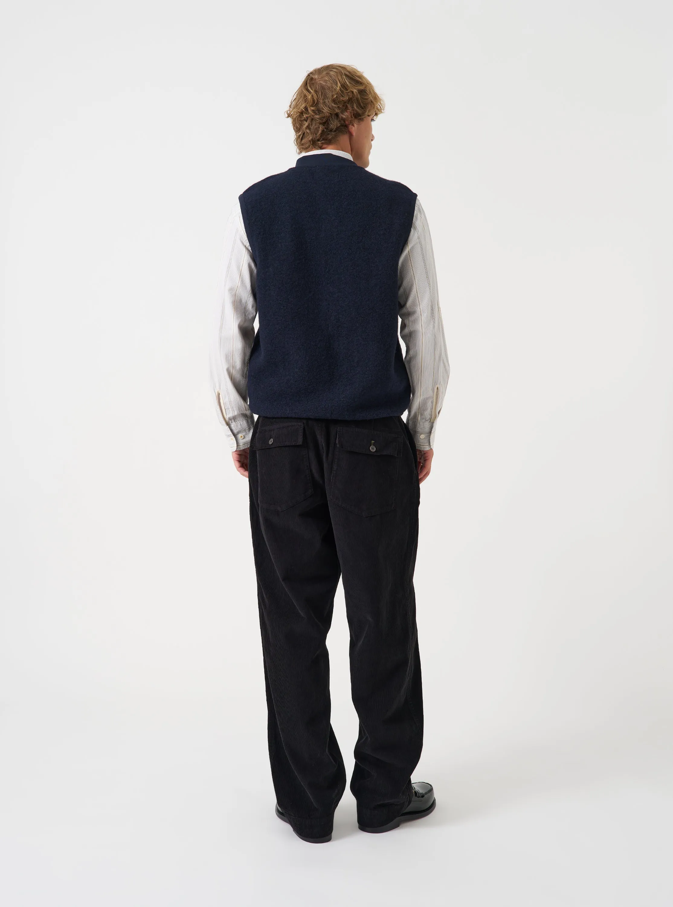 Navy Wool Fleece Zip Waistcoat sold by Universal Works product image thumbnail 3