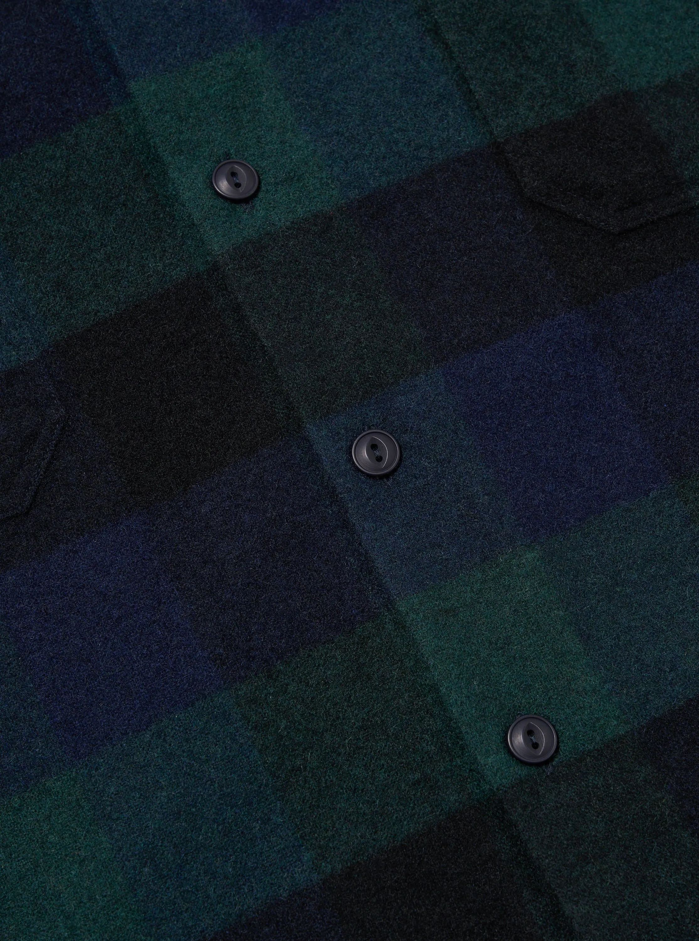 Universal Works Work Shirt in Navy Brushed Black Watch sold by Universal Works product image thumbnail 4