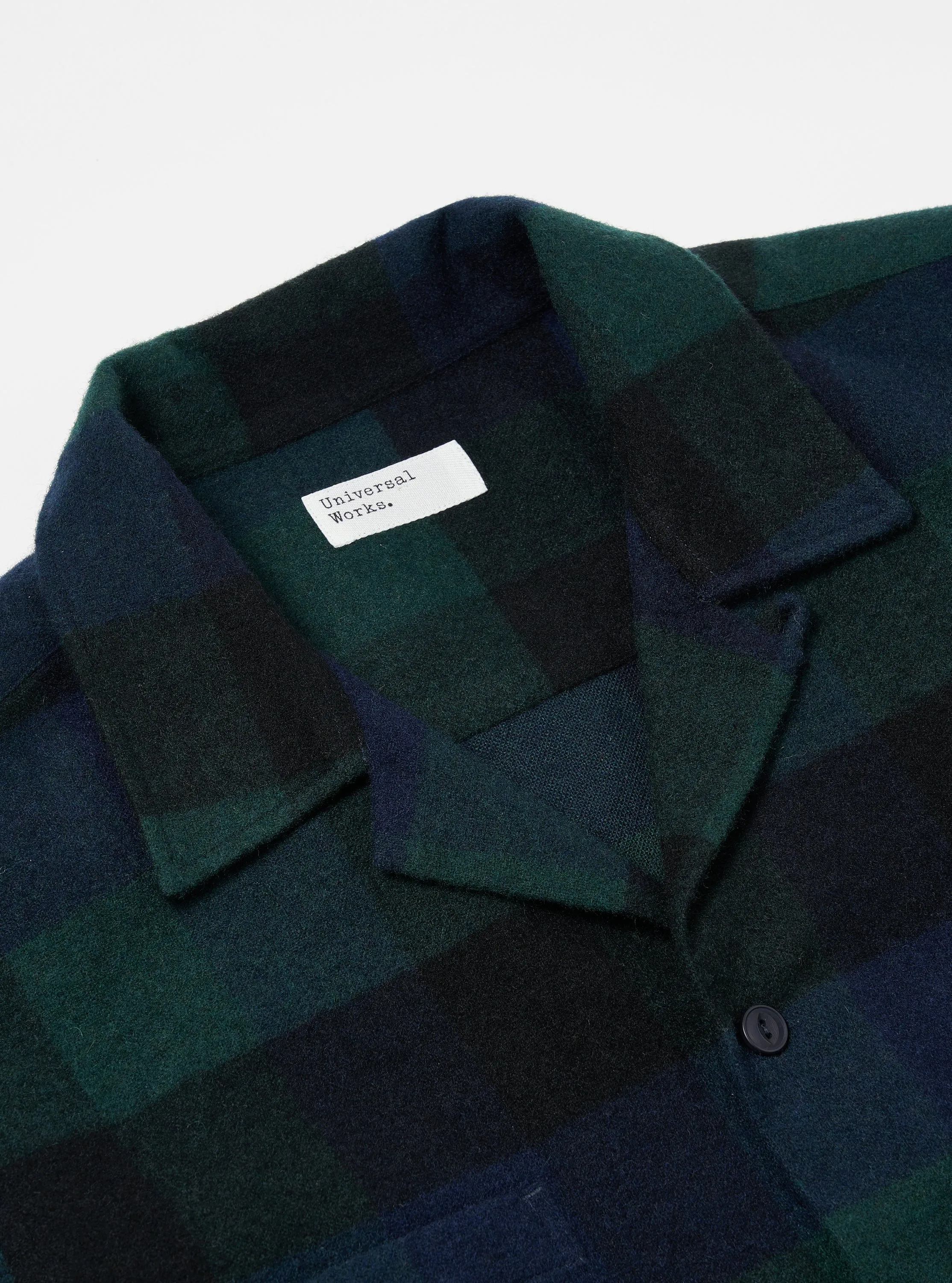 Universal Works Work Shirt in Navy Brushed Black Watch sold by Universal Works product image thumbnail 3