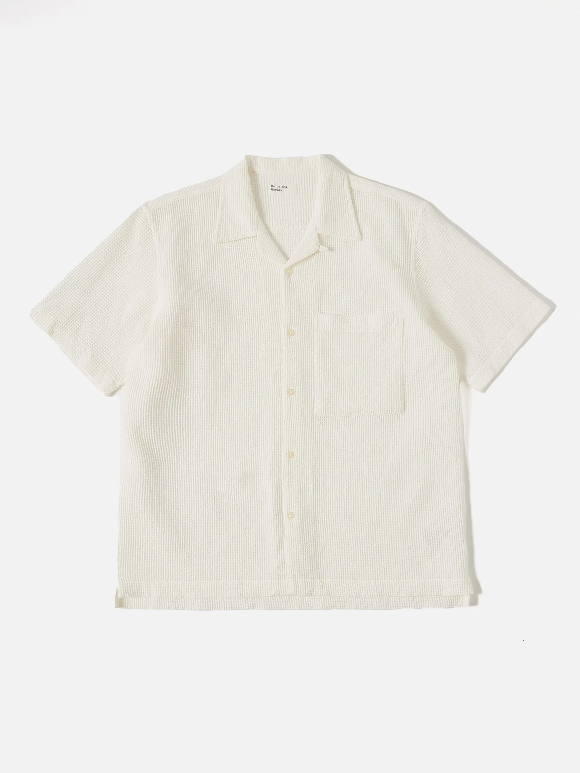 Universal Works Camp Shirt in Ecru Japanese Waffle sold by Universal Works product image thumbnail 2