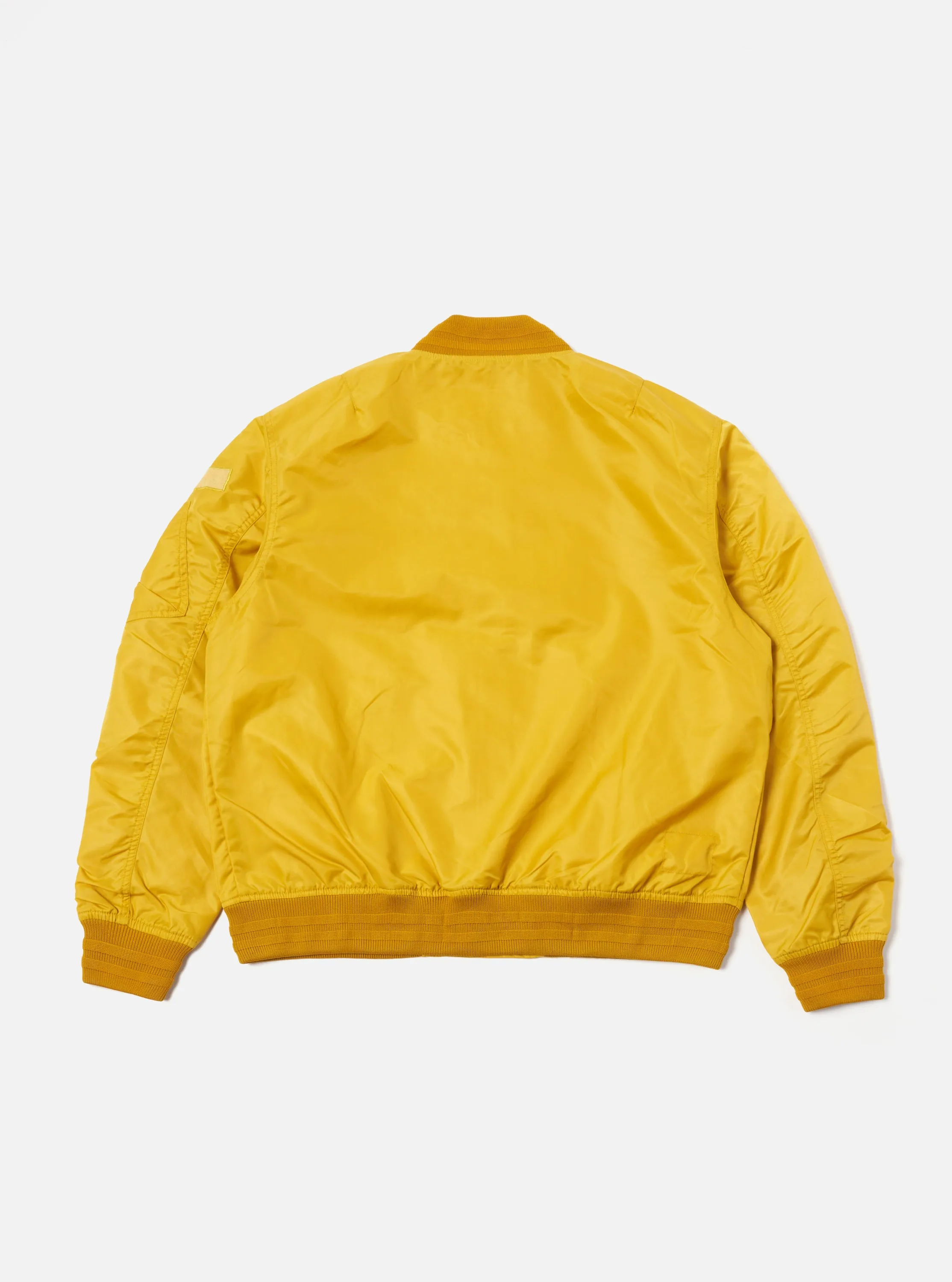 Universal Works Badge Bomber in Yellow Flight Nylon sold by Universal Works product image thumbnail 2