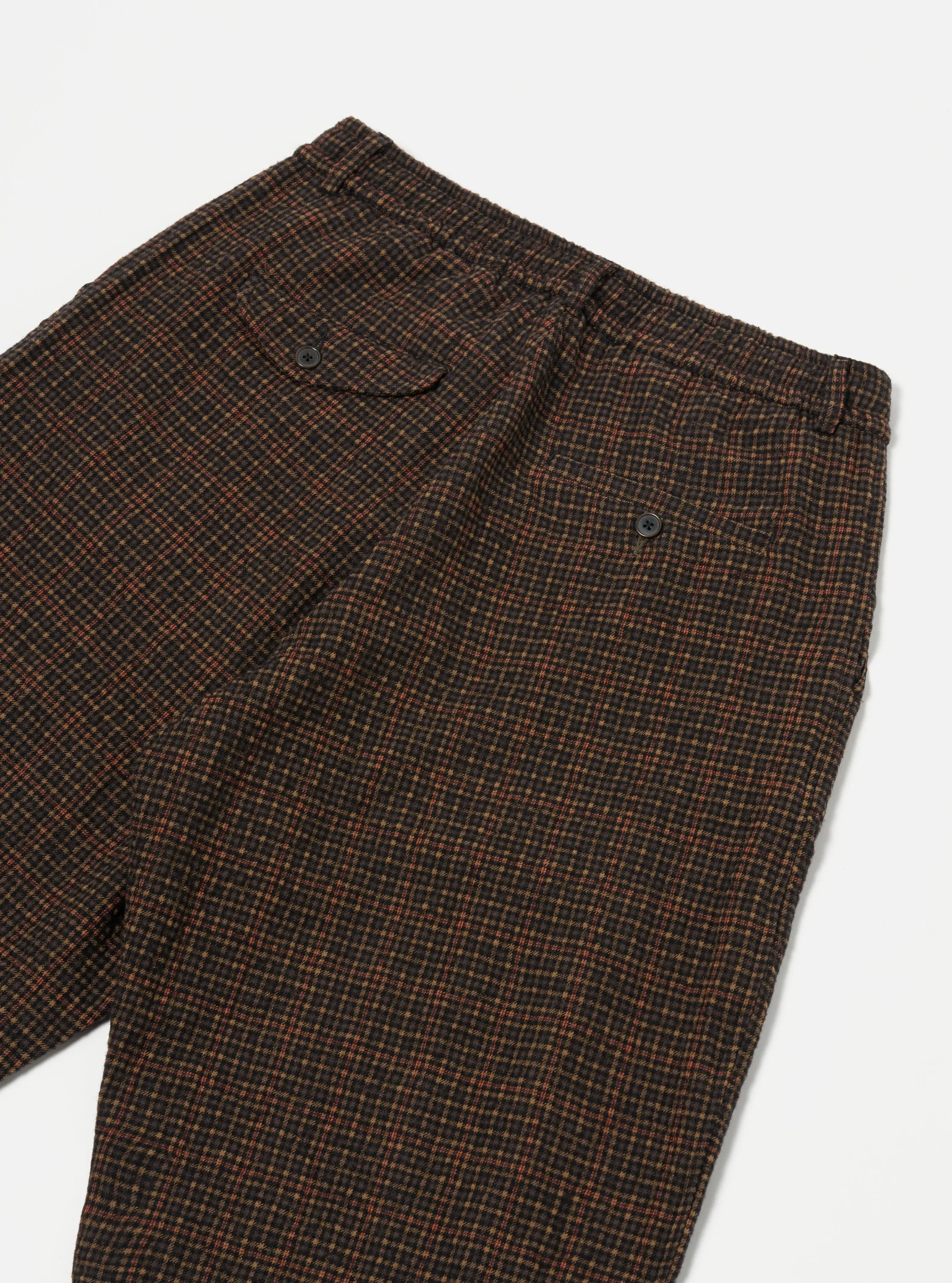 Universal Works Oxford Pant in Black/Olive Albuquerque Check sold by Universal Works product image thumbnail 4