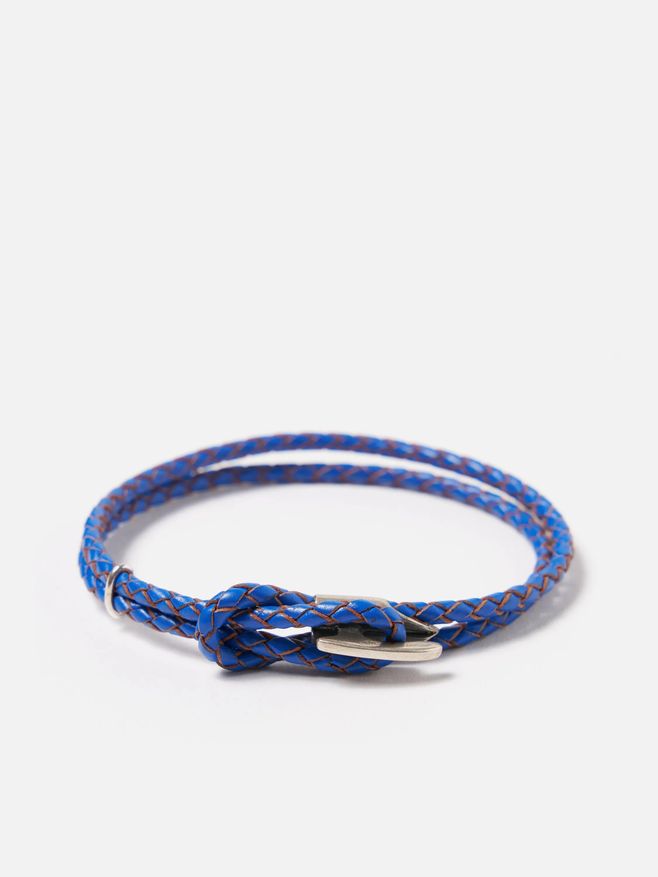 Anchor & Crew Padstow Bracelet in Royal Blue .925 Silver/Braided Leather sold by Universal Works product image thumbnail 2