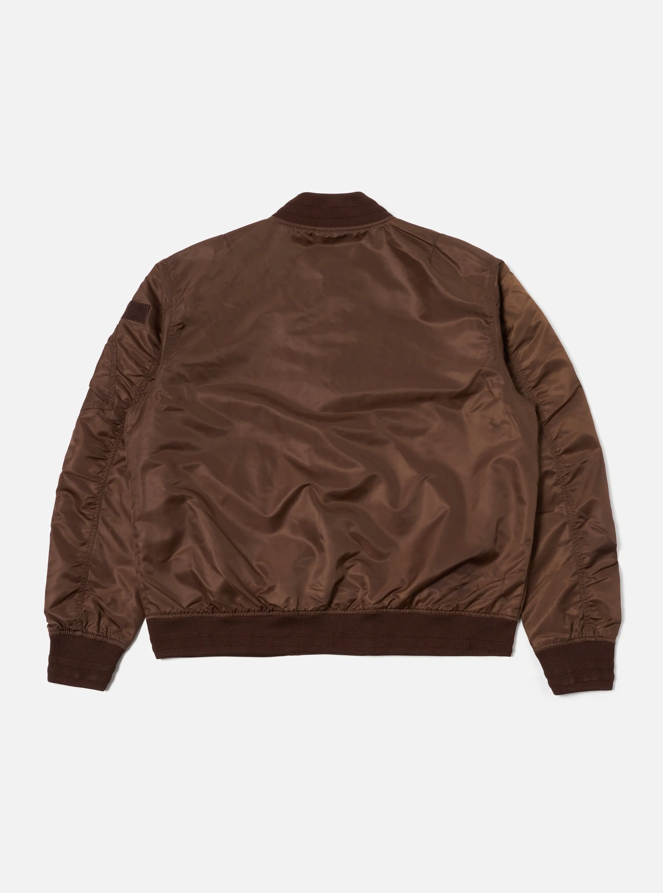 Universal Works Badge Bomber in Brown Flight Nylon sold by Universal Works product image thumbnail 2