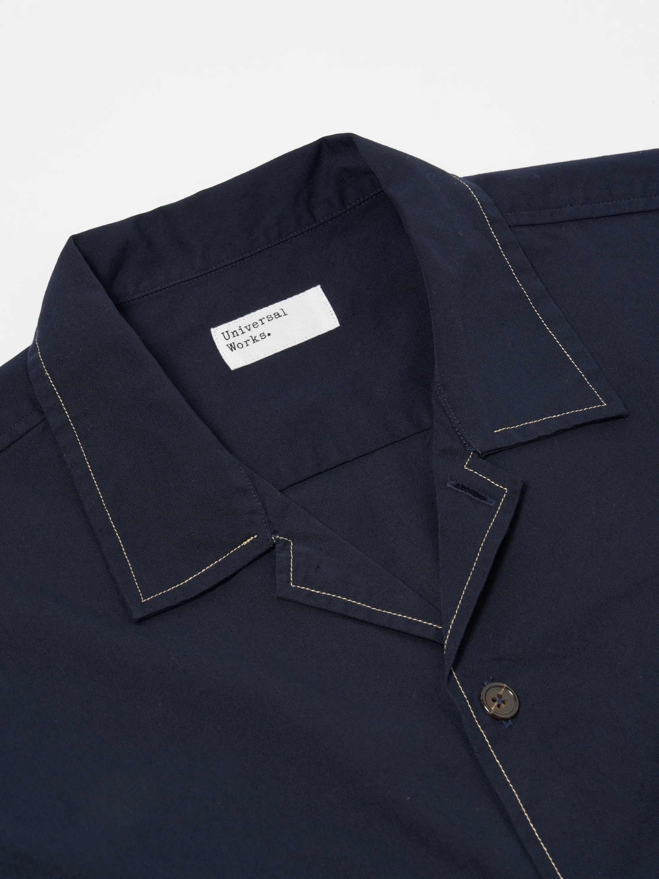 Universal Works L/S Utility Shirt in Navy Military Shirting sold by Universal Works product image thumbnail 3