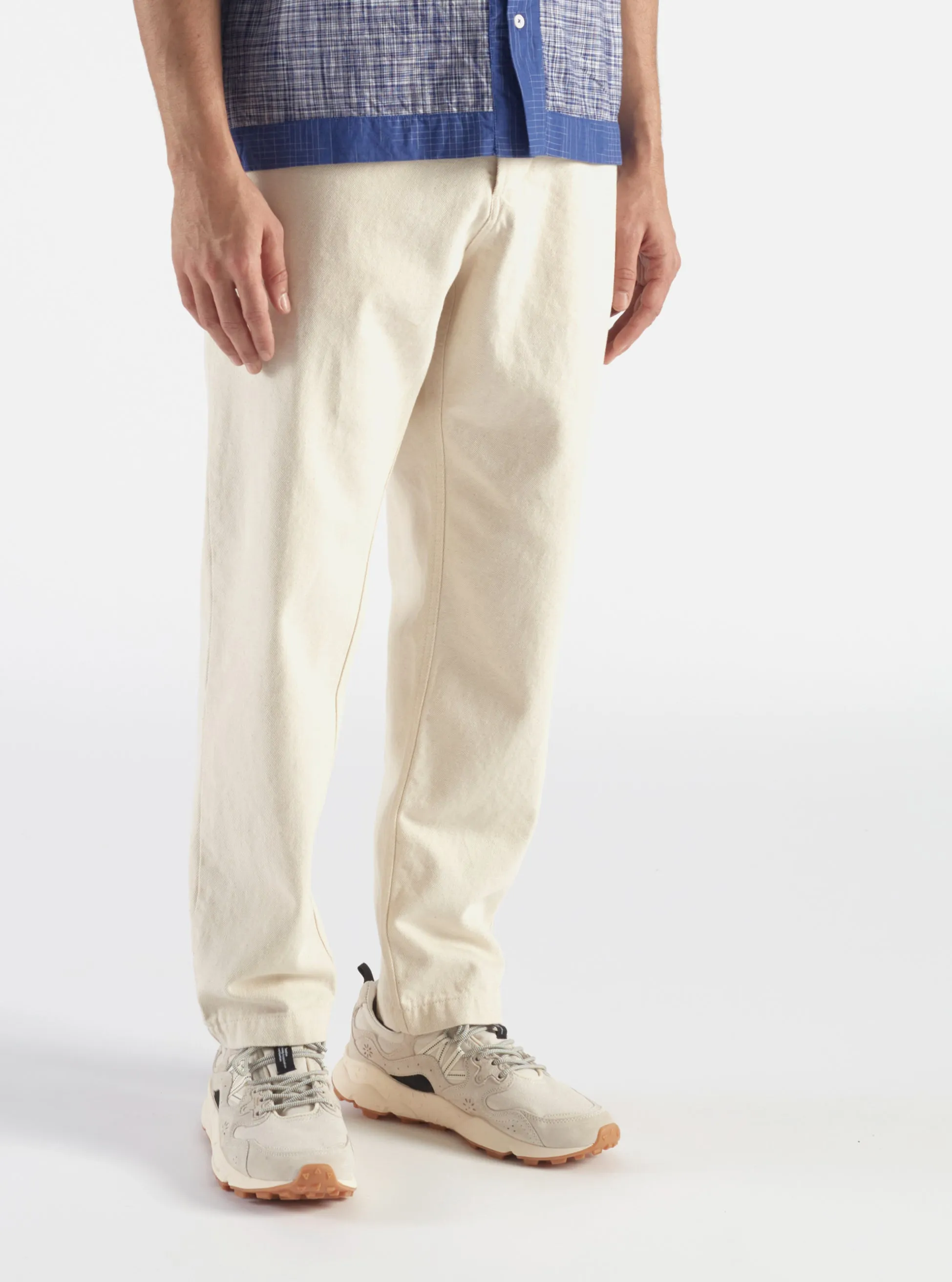 Universal Works Military Chino in Ecru Recycled Cotton sold by Universal Works