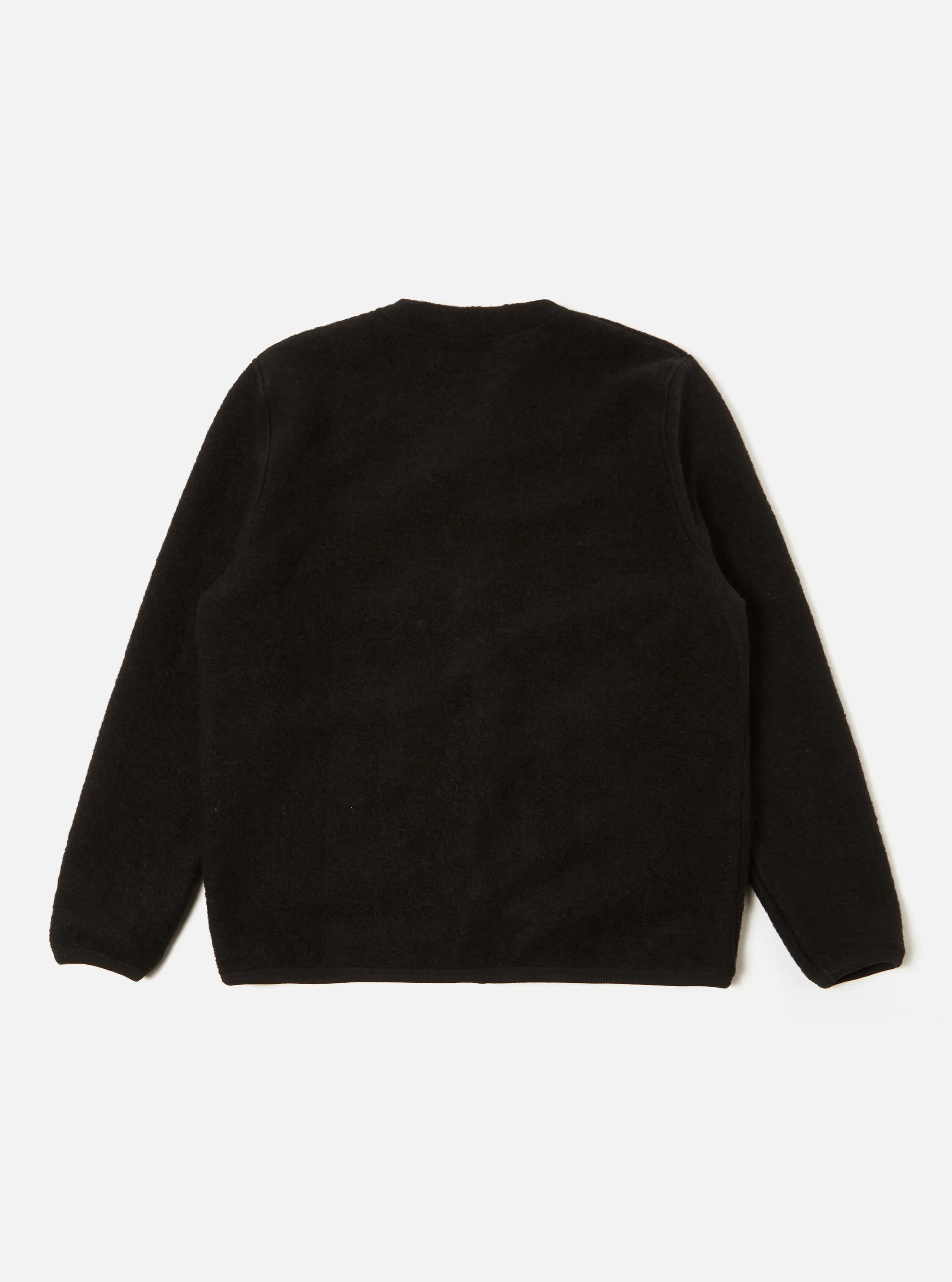 Universal Works Cardigan in Black Wool Fleece sold by Universal Works product image thumbnail 2