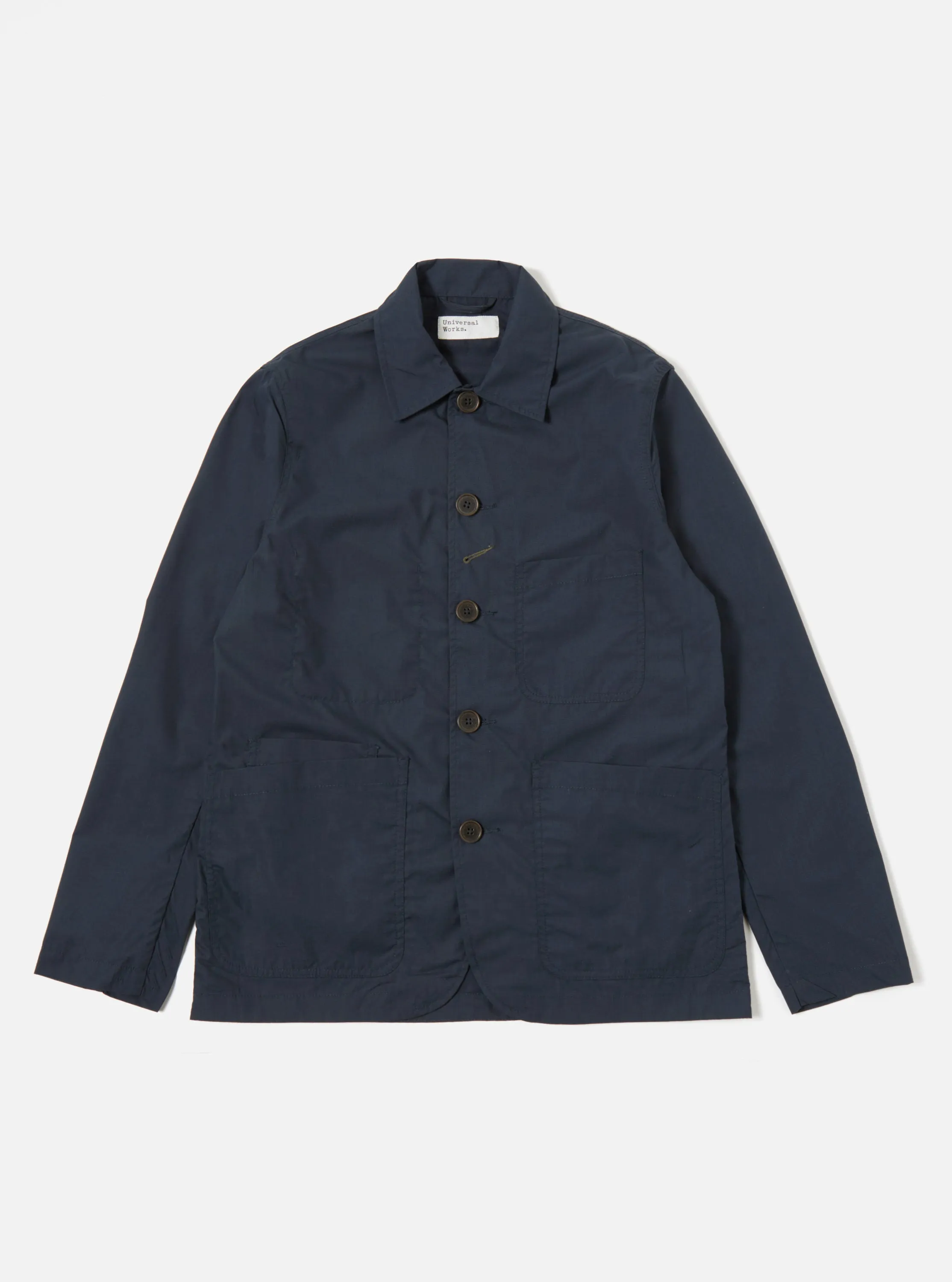 Universal Works Bakers Jacket in Navy Recycled Poly Tech sold by Universal Works product image thumbnail 2