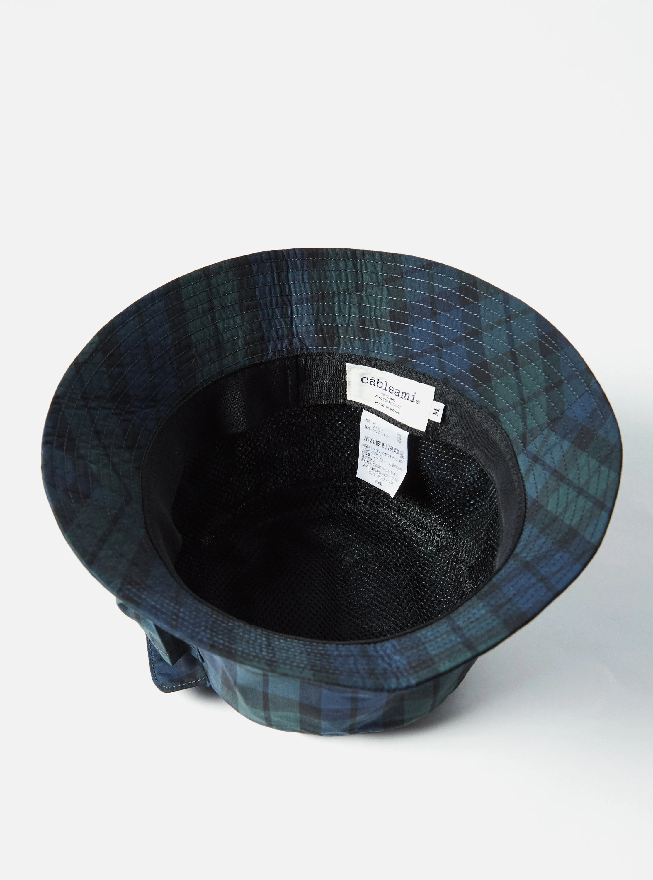 cableami® Bucket Hat in Organic Cotton/Cordura Black Watch Typewriter sold by Universal Works product image thumbnail 3