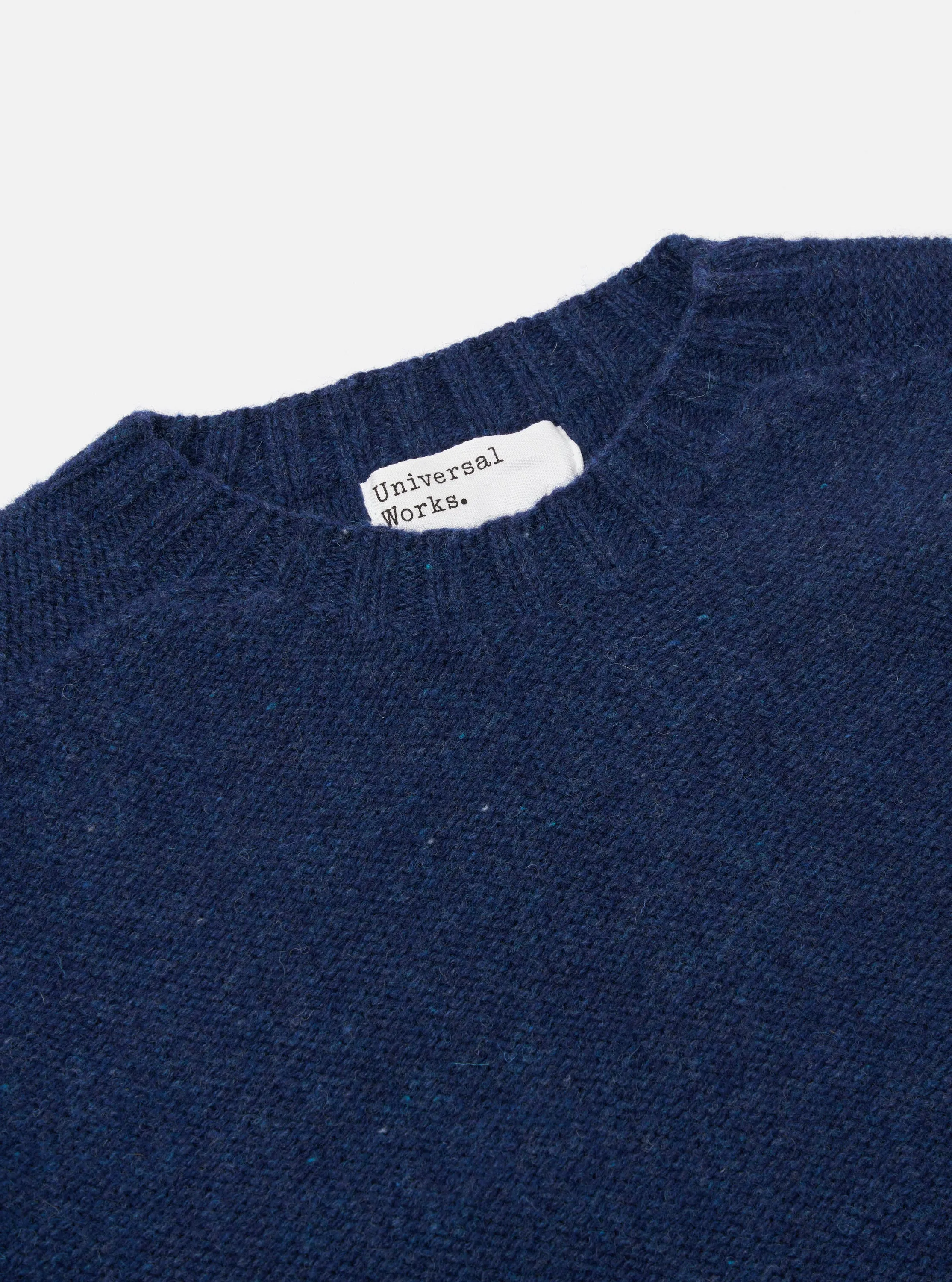 Universal Works Seamless Crew in Indigo Supersoft Knit sold by Universal Works product image thumbnail 3
