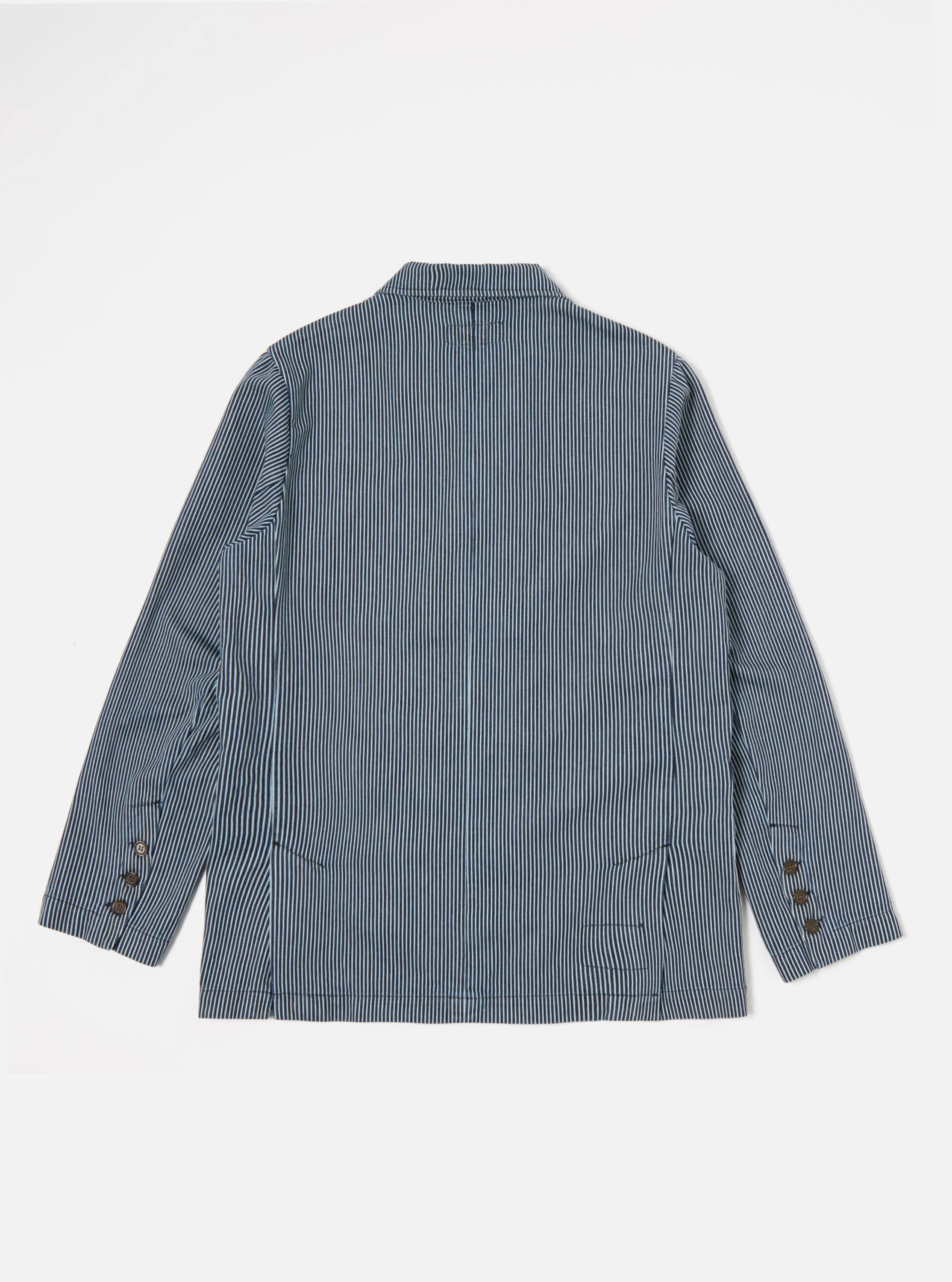 Universal Works Manor Jacket in Indigo Hickory Stripe Denim sold by Universal Works product image thumbnail 3
